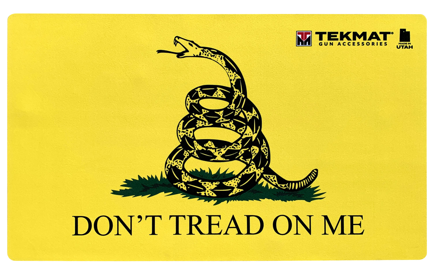 TekMat Don't Tread on Me Door Mat Black/Yellow Rubber 25" x 42"