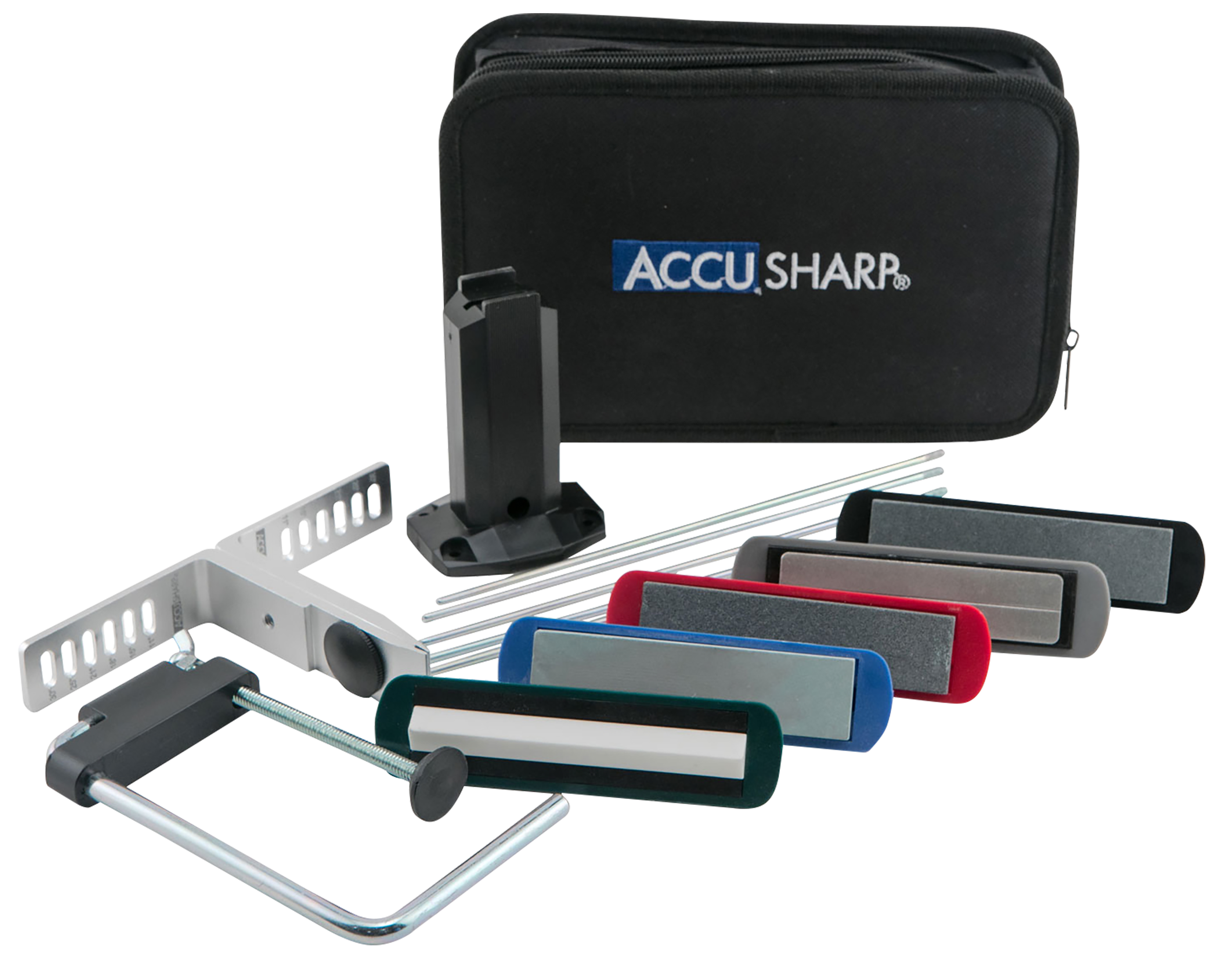 Accusharp 059C 5-Stone Precision Knife Sharpening Kit Extra Coarse to Ultra-Fine