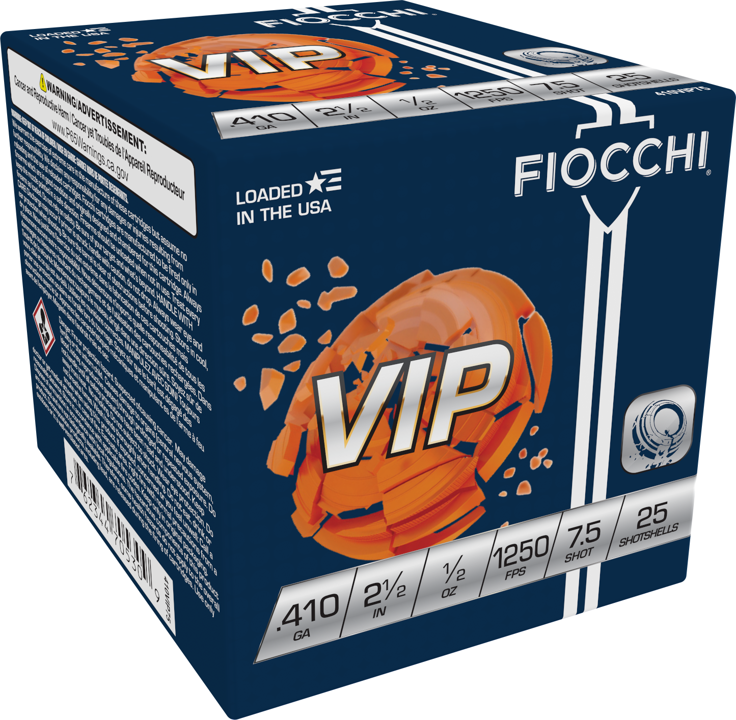 Fiocchi Exacta Target VIP 410 Bore 2.5" 1/2 oz 7.5 Shot 25 Rd - Box or Case