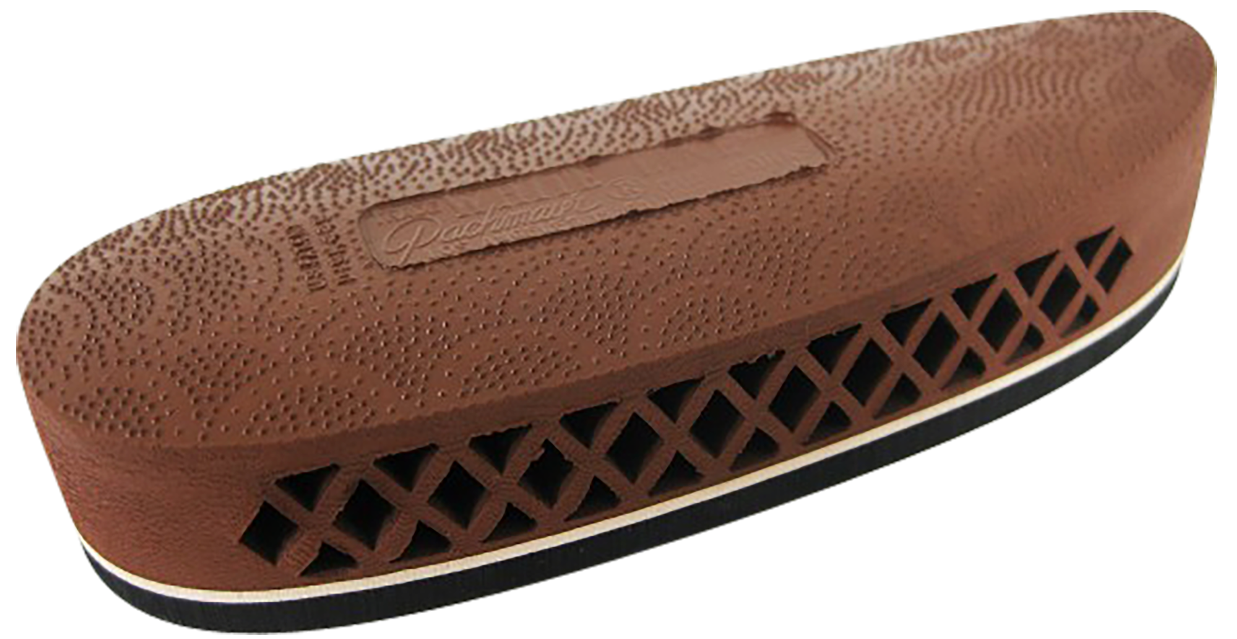 Pachmayr F325 Deluxe Field Recoil Pad Small Brown with White Line Rubber for Shotgun