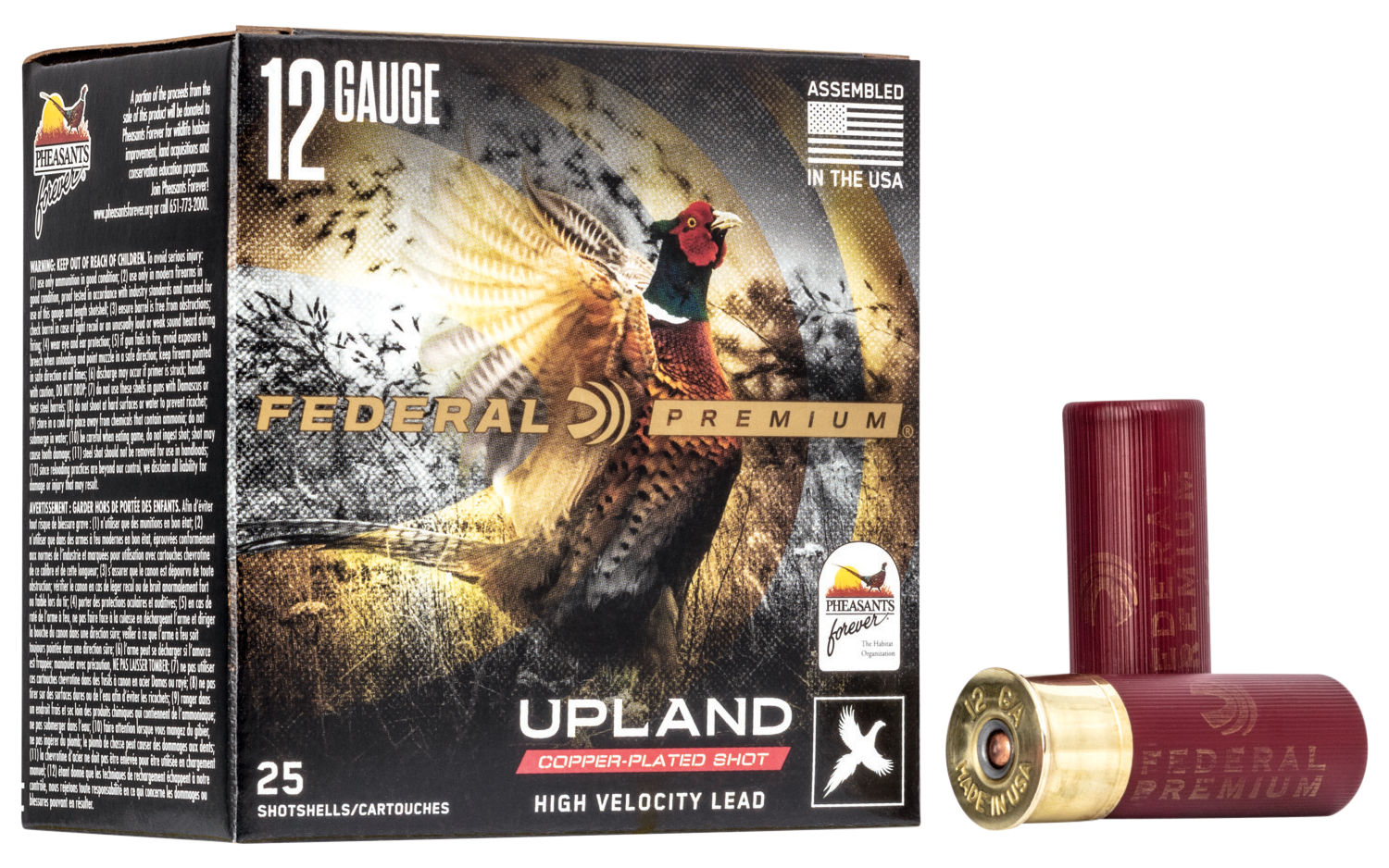 Federal Premium Wing-Shok Pheasant Forever High Velocity 12 Gauge 2.75" 1-1/4 oz #4 Shot 25 Rd - Box or Case