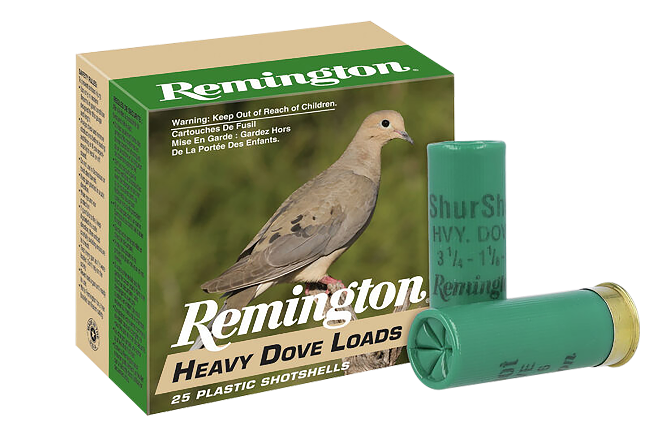 Remington Ammunition Heavy Dove Loads 12 Gauge 2.75" 1 1/8 oz #8 Lead Shot - Box or Case
