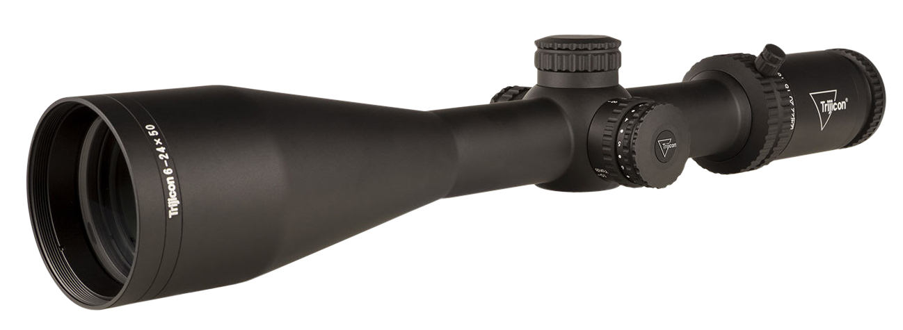 Trijicon Tenmile 6-24x50mm 30mm Tube SFP LED Illuminated MRAD Ranging Riflescope - Matte Black