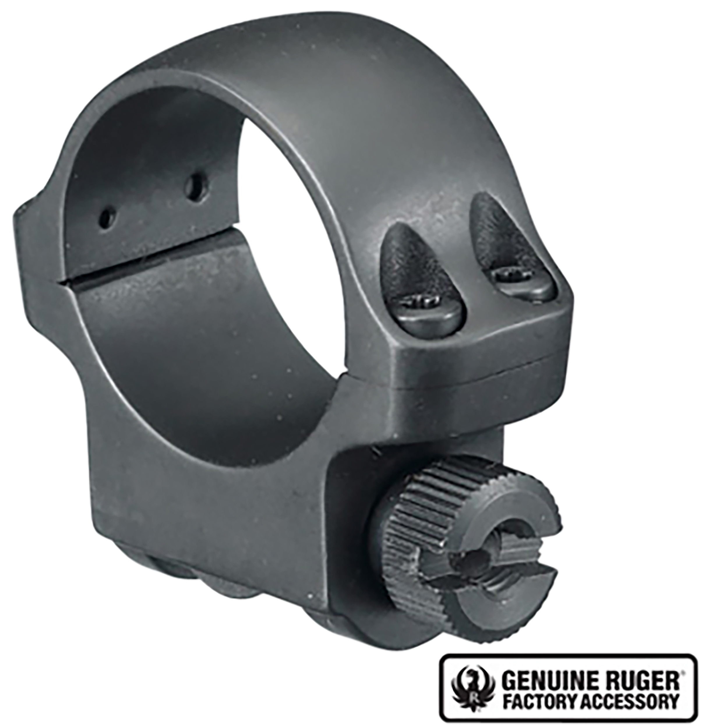 Ruger 3BHM Scope Ring 1" Low Matte Blued Single