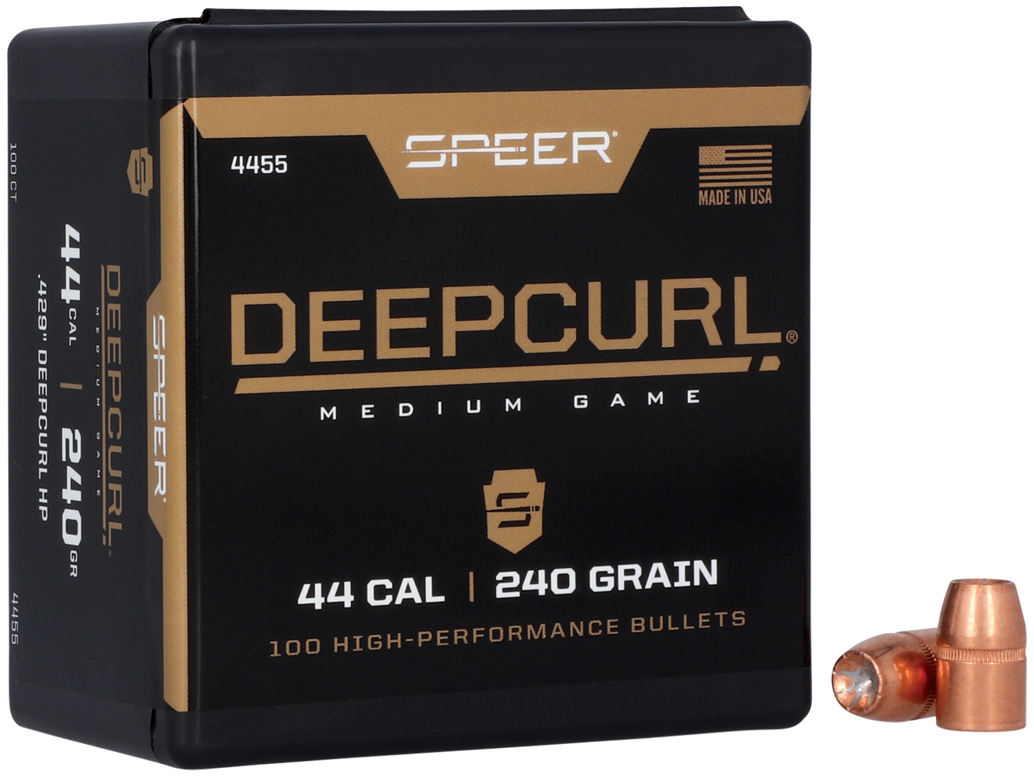 Speer DeepCurl 44 Cal .429" 240gr Hollow Point Reloading Bullets - 50/Box