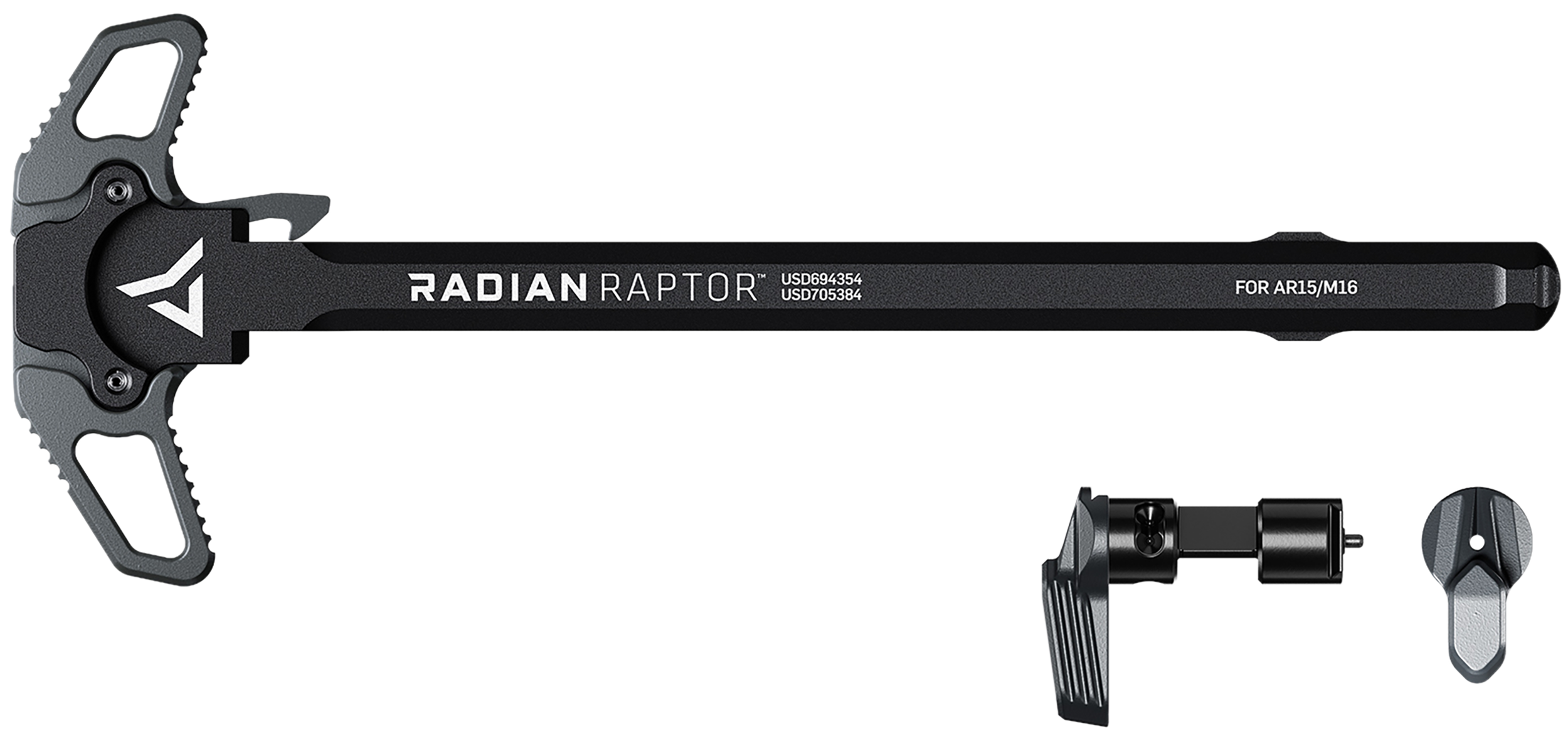 Radian Weapons Raptor Charging Handle & Talon 45/90 Safety AR-15/M16 Ambi - Radian Gray