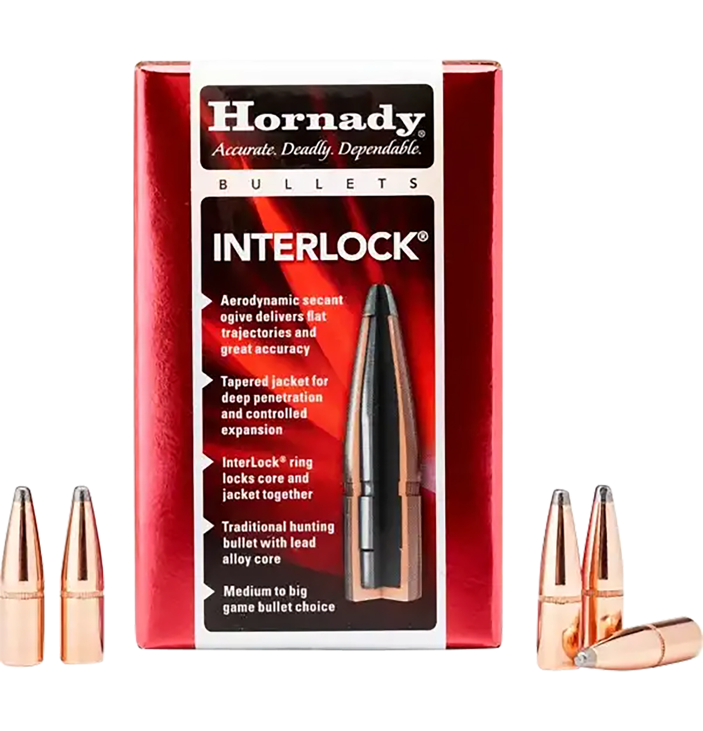 Hornady InterLock 32 Cal .321 170gr Flat Point - 100/Box