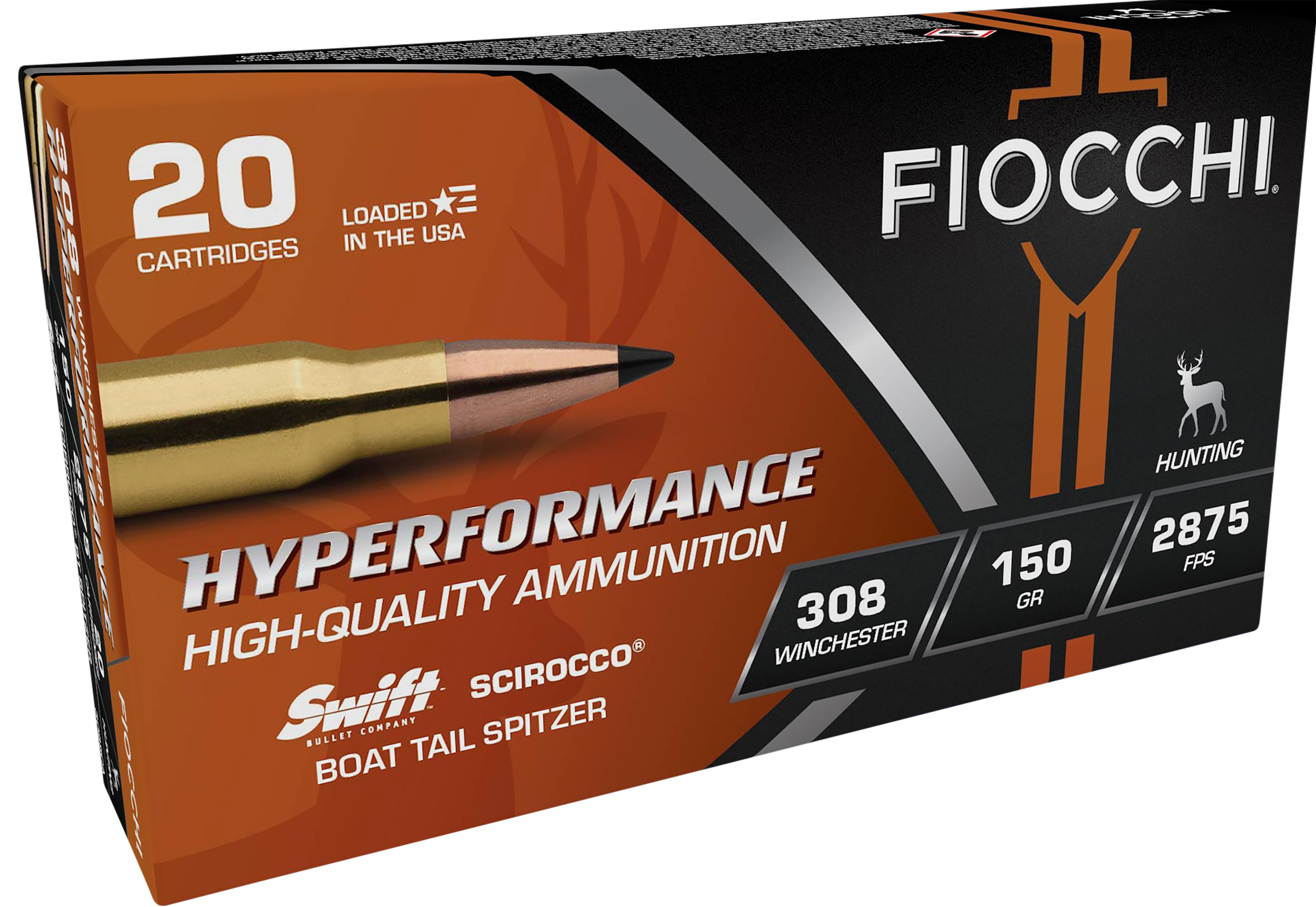 Fiocchi Hyperformance 308 Win 150gr Swift Scirocco II Bonded 20 Bx/10 Cs - Box or Case