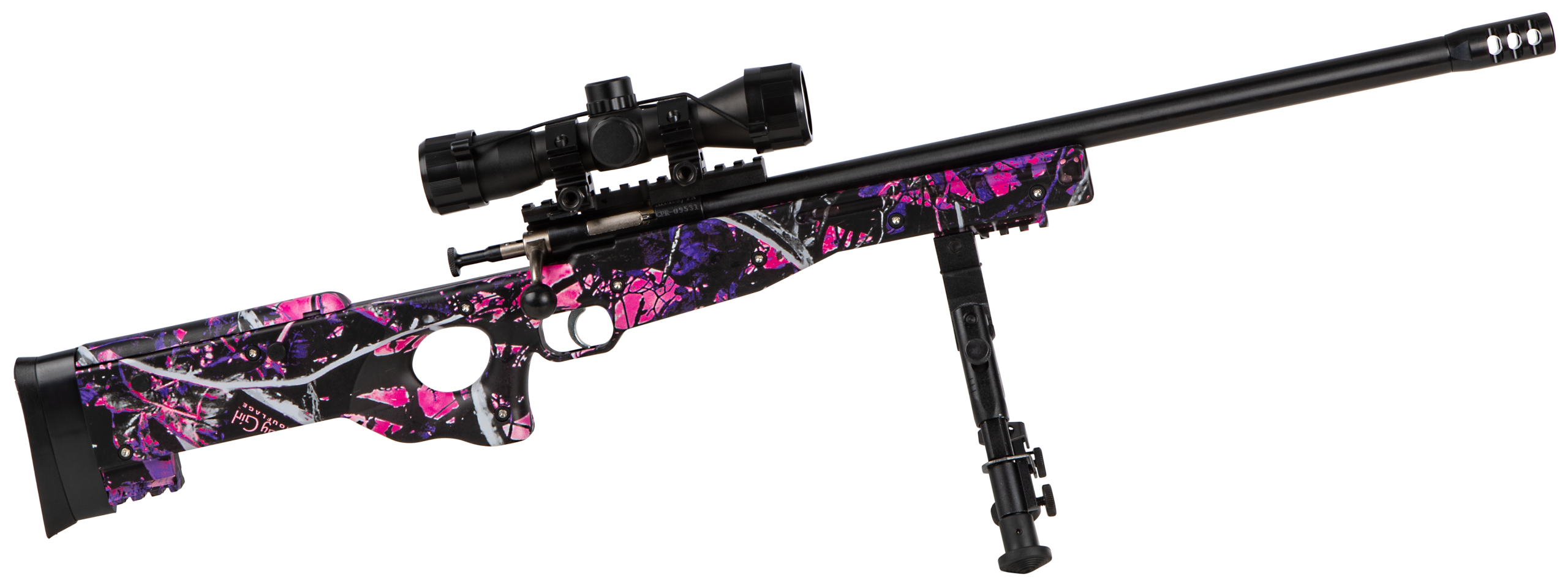 Crickett KSA2148 Precision Package 22 LR 16.12" 1-Rd Bolt Action Rifle - Muddy Girl Camo Stock
