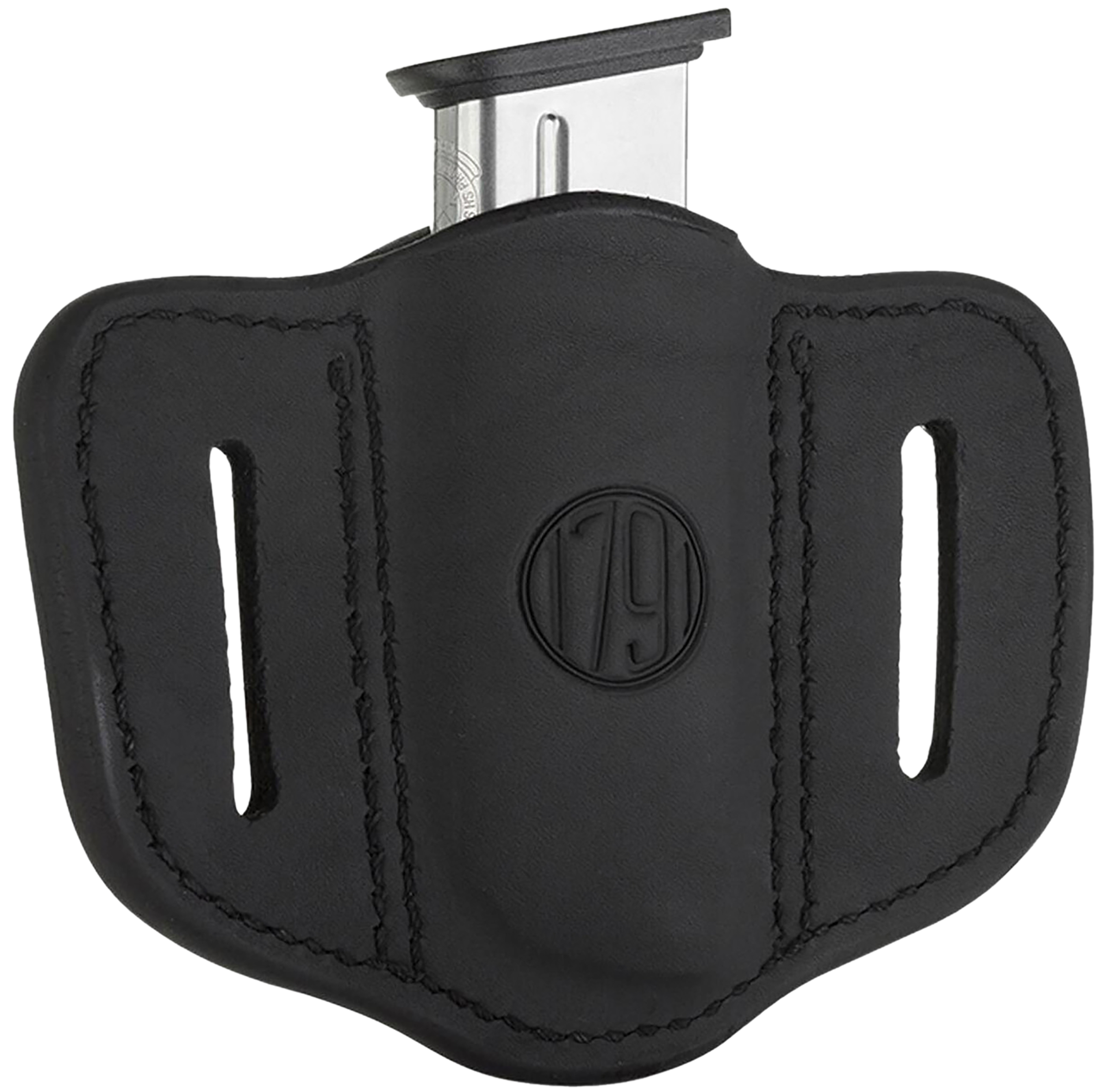 1791 Gunleather MAG1.1 Single Stack Single Magazine Holster Stealth Black Leather Belt Slide