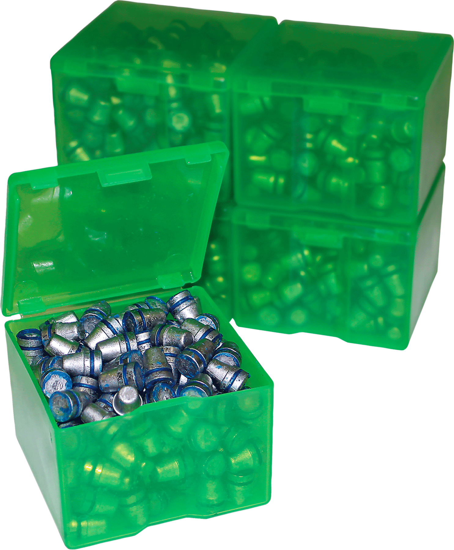 MTM Case-Gard CAST116 Cast Bullet Box 2-Pack Clear Green Polypropylene - 200 9mm Bullets