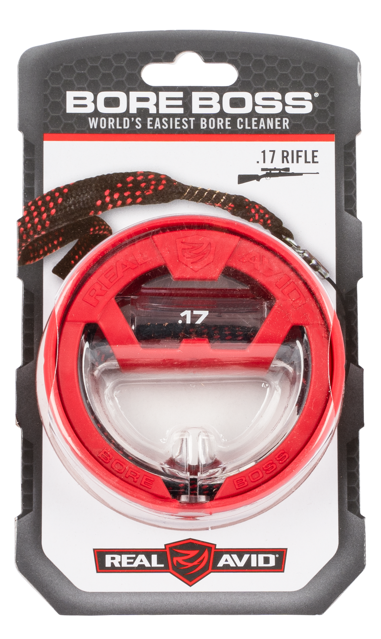 Real Avid Bore Boss .17 Cal 32" Bronze Bristle Bore Cleaner