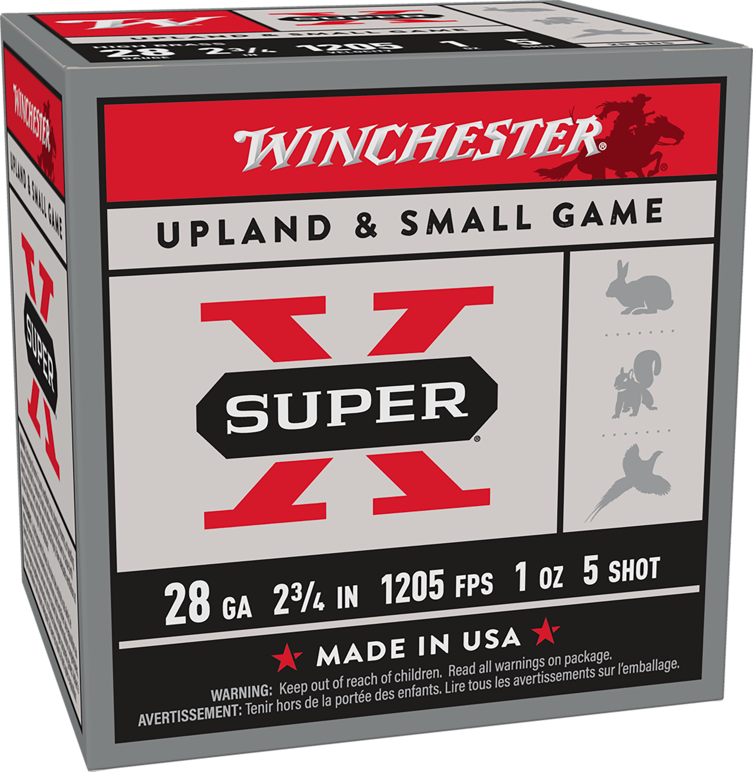 Winchester Super X High Brass Heavy Game Load 28 Gauge 2.75" 1 oz #5 Shot 25 Rd - Box or Case