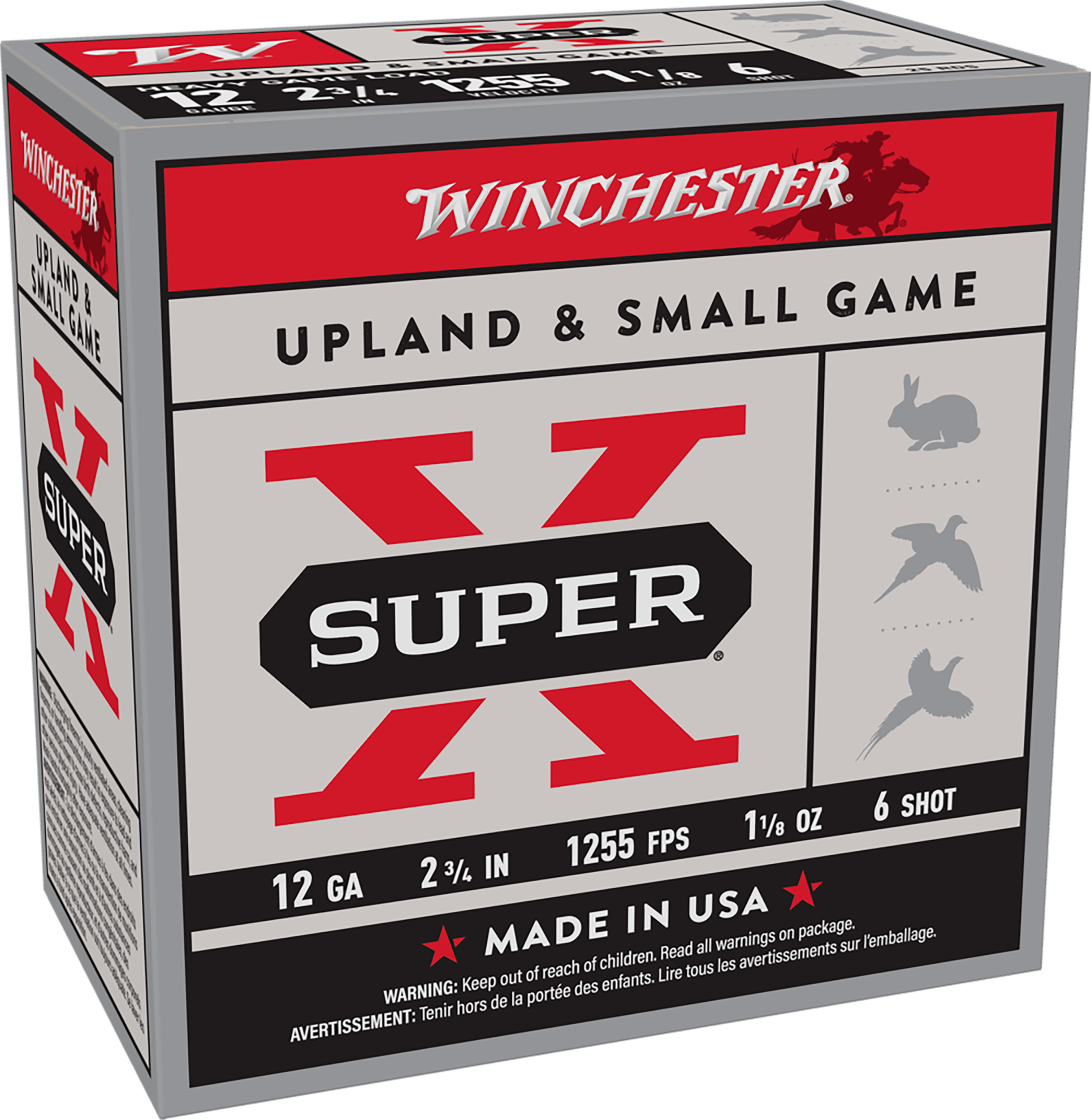Winchester Ammo Super X Heavy Game Load 12 Gauge 2.75" 1-1/8 oz #6 Shot 25 Rd - Box or Case