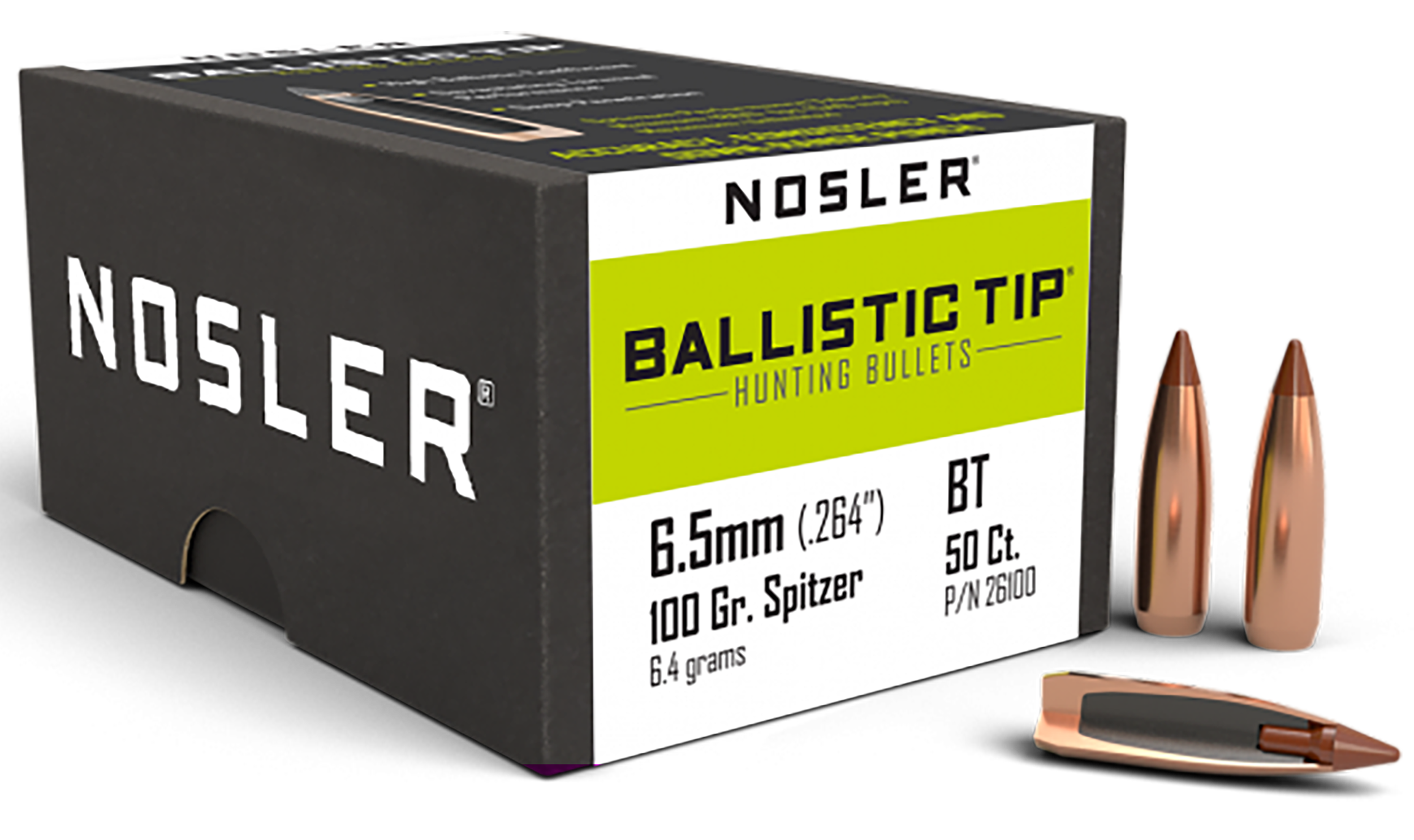 Nosler Ballistic Tip Hunting 6.5 Creedmoor 100gr Spitzer - 50/Box