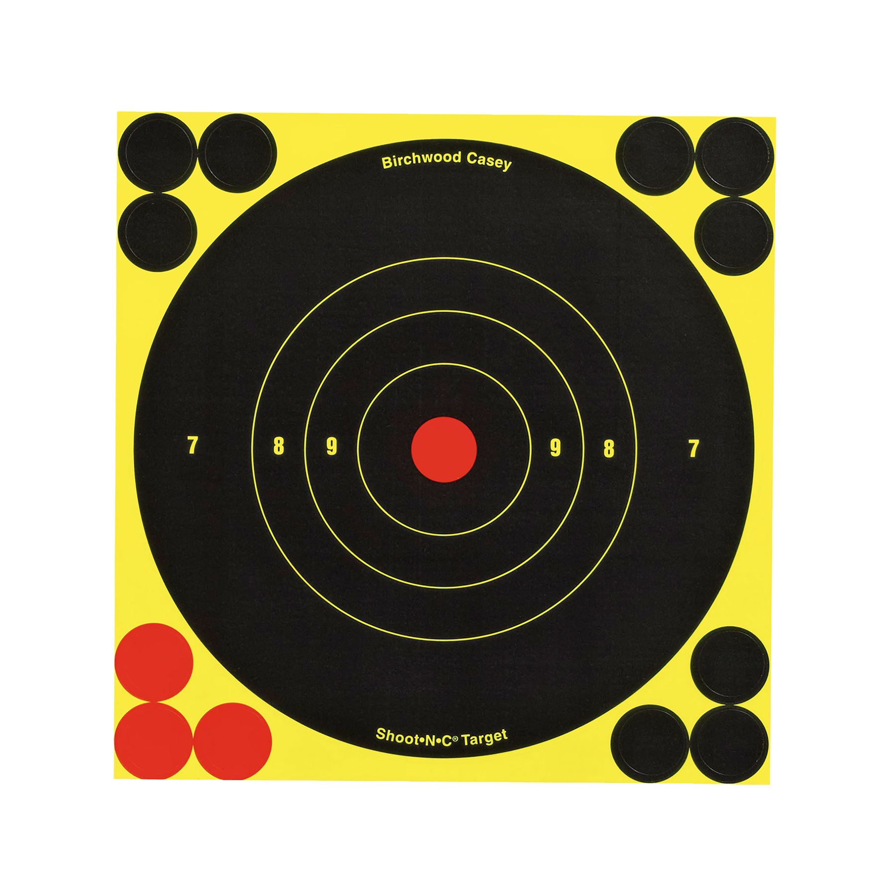 Birchwood Casey Shoot-N-C 6" Bullseye Reactive Paper Target - 12 Pack