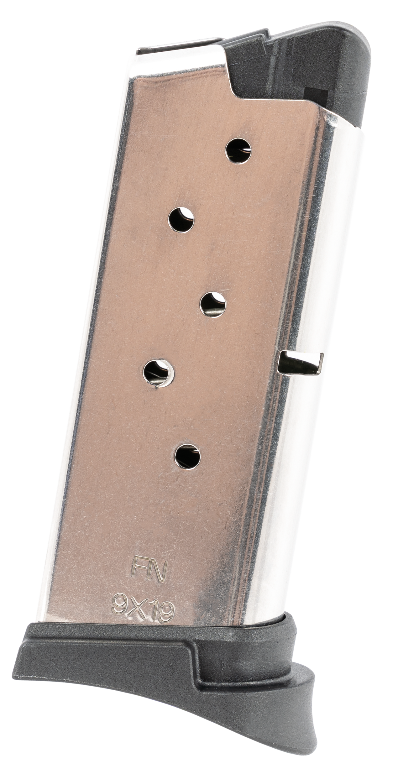 FN 503 9mm Luger 6-Rd Pistol Magazine - Stainless/Black