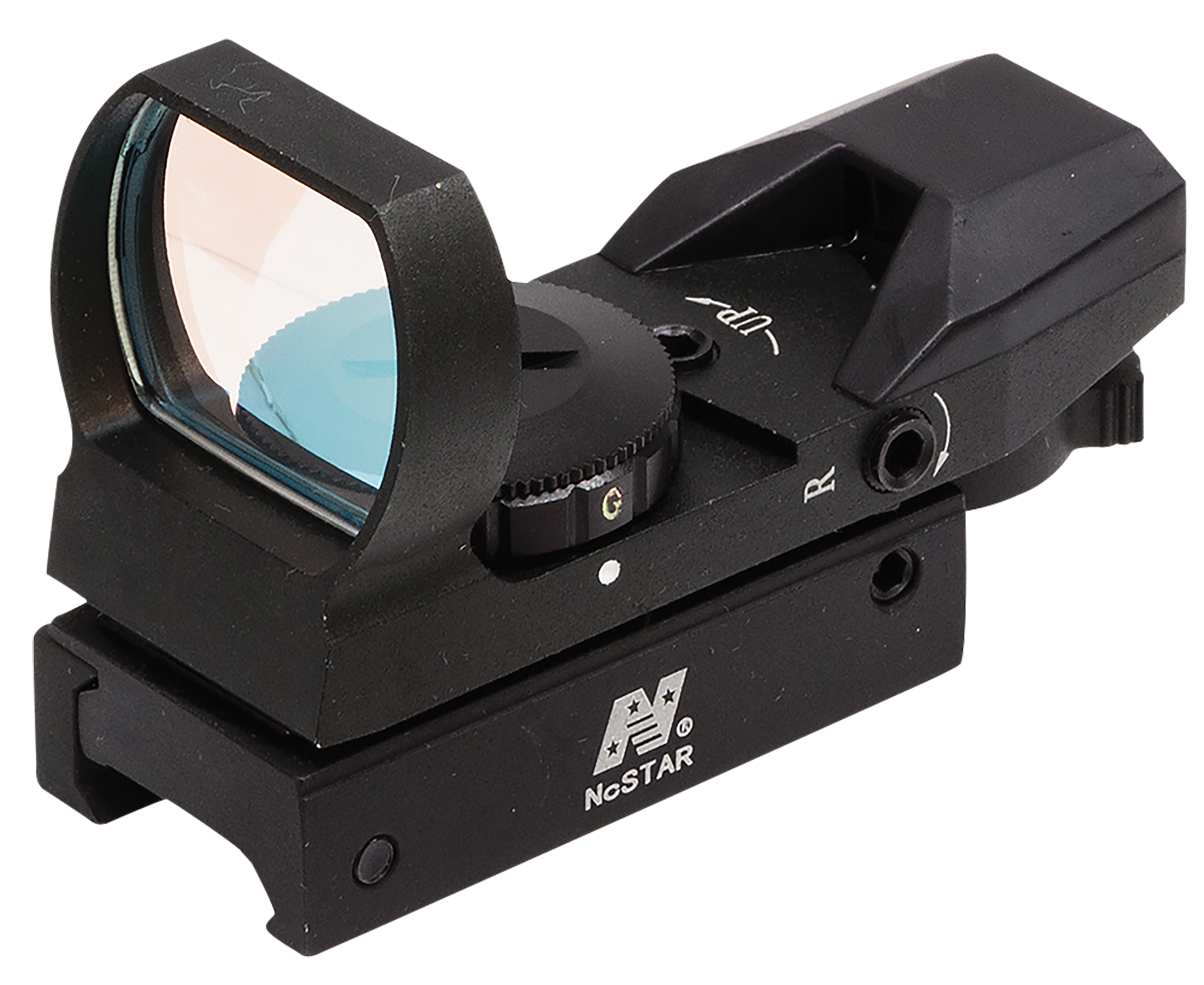 NcSTAR D4RGB Red & Green Four Reticle Reflex Optic 1x 3 MOA Black Anodized