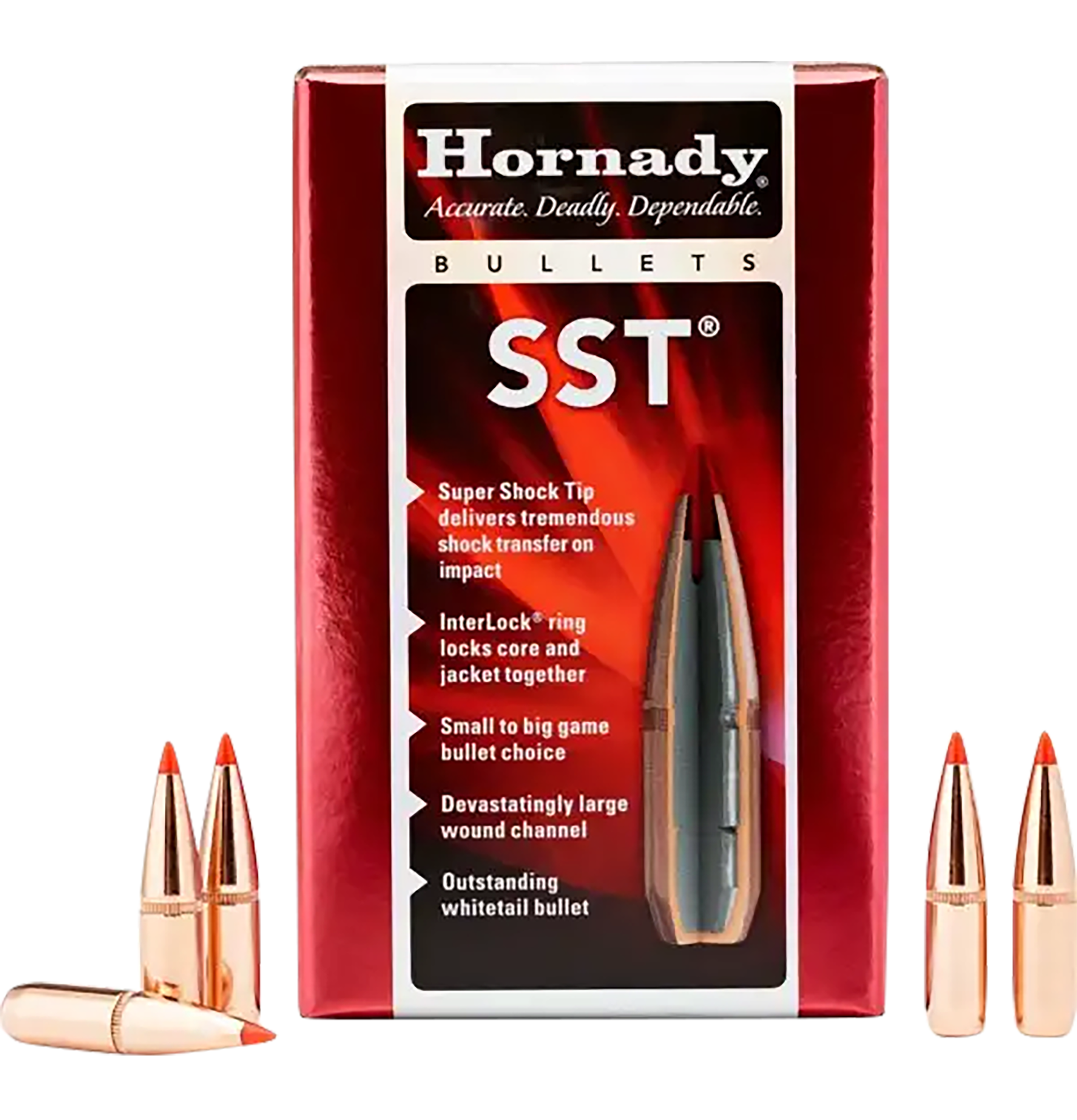 Hornady SST .270 Cal .277 140 gr Super Shock Tip Reloading Bullets - 100/Box