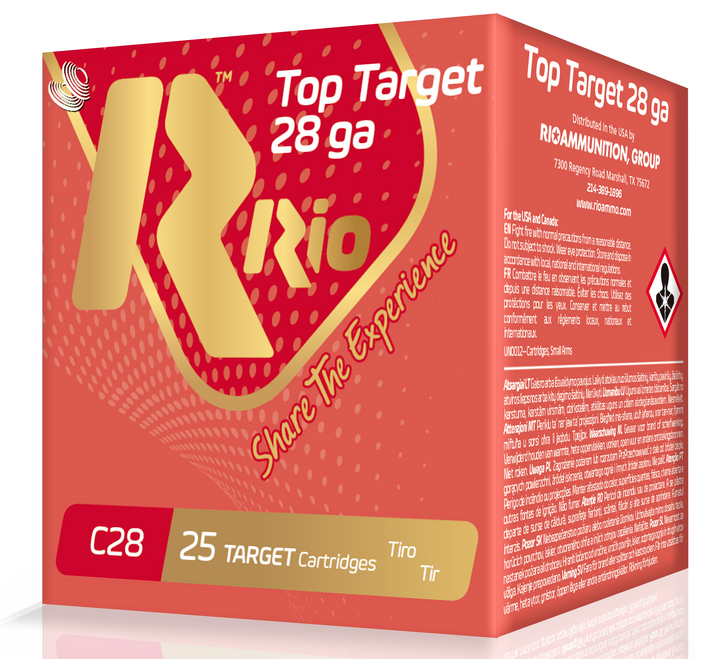 Rio Ammunition Top Target 28 Gauge 2.75" 3/4 oz 7.5 Shot - Box or Case