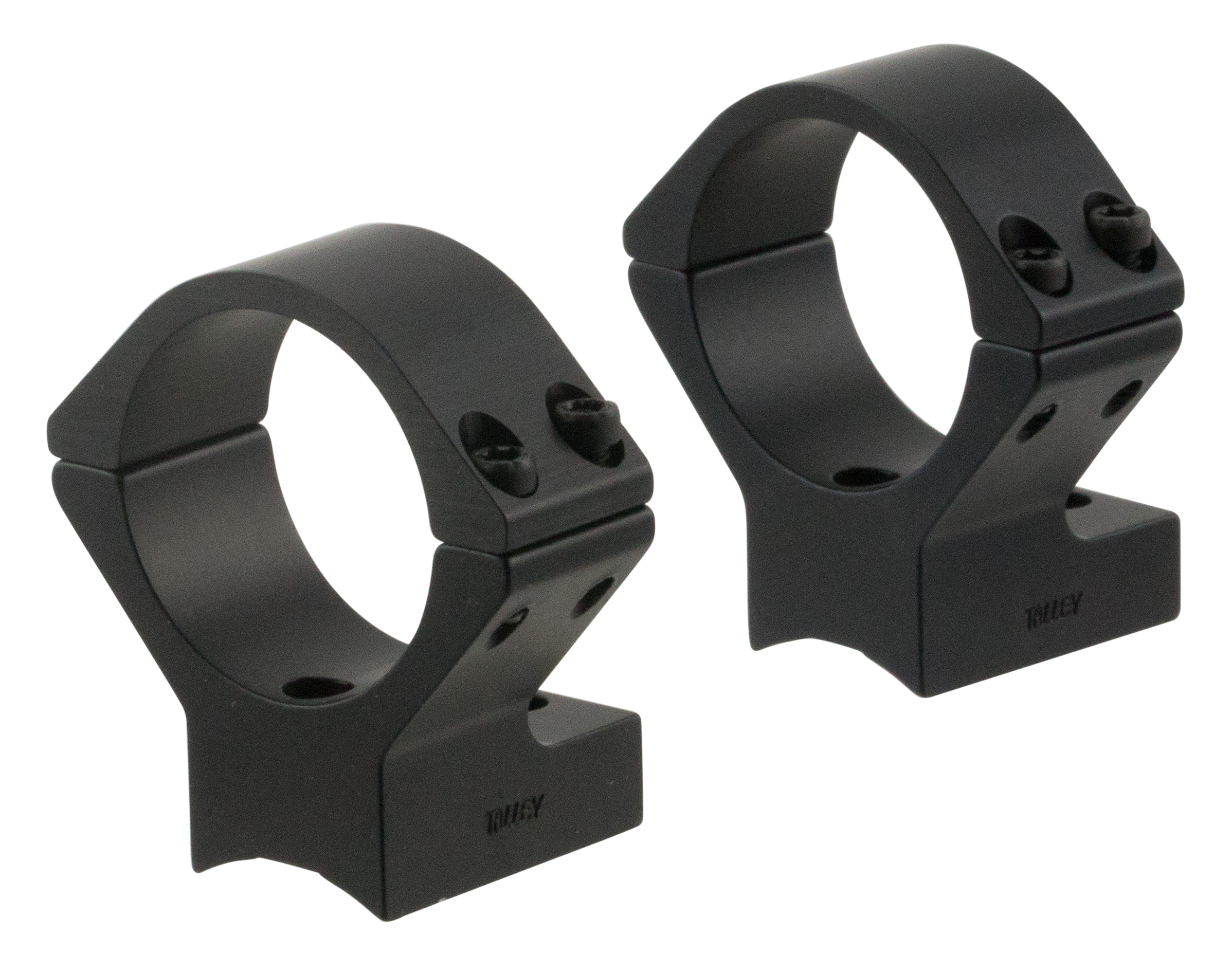 Talley 740725 Scope Mount/Ring Combo 30mm Tube Savage Round Receiver AccuTrigger 110 Series/A17/A22 Medium Rings - Black Anodized