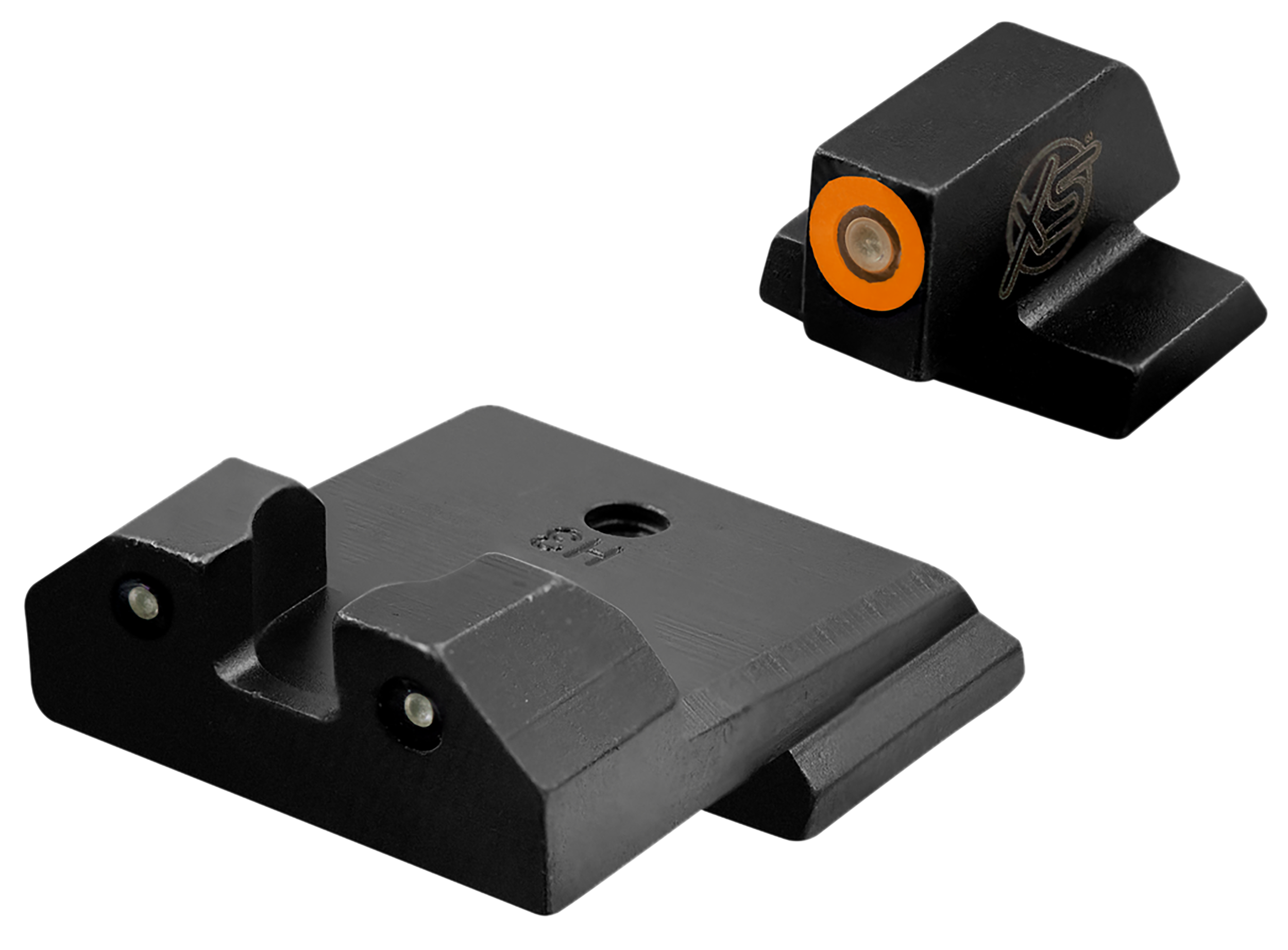 XS Sights R3D Night Sights for S&W M&P Shield - 3-Dot Green Tritium Orange Outline