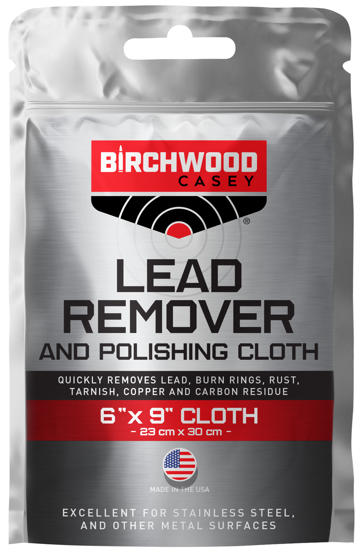 Birchwood Casey 31002 Lead Remover & Polishing Cloth 6" x 9"