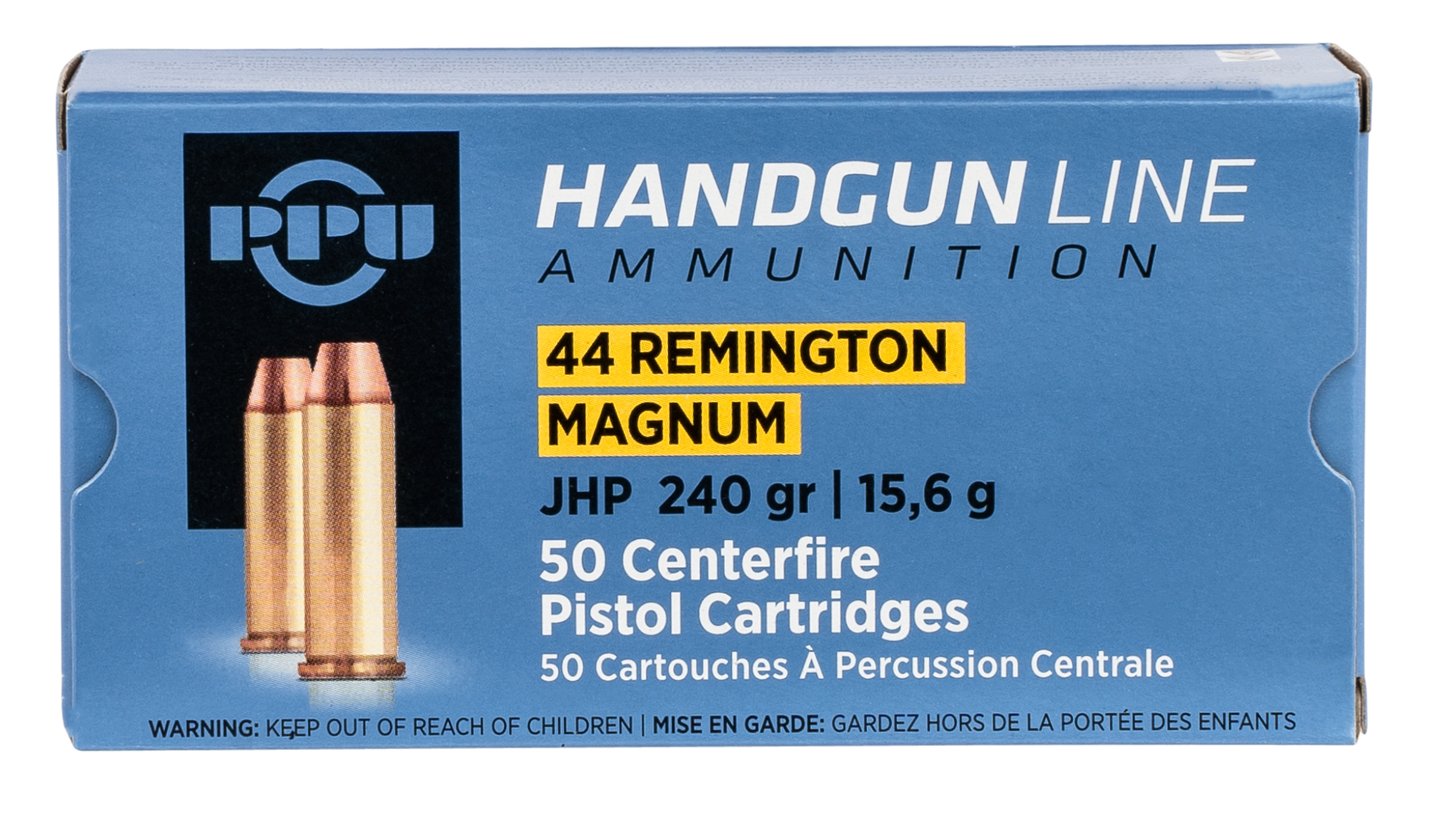 PPU PPH44MH 44 Rem Mag 240gr Jacketed Hollow Point - Box or Case