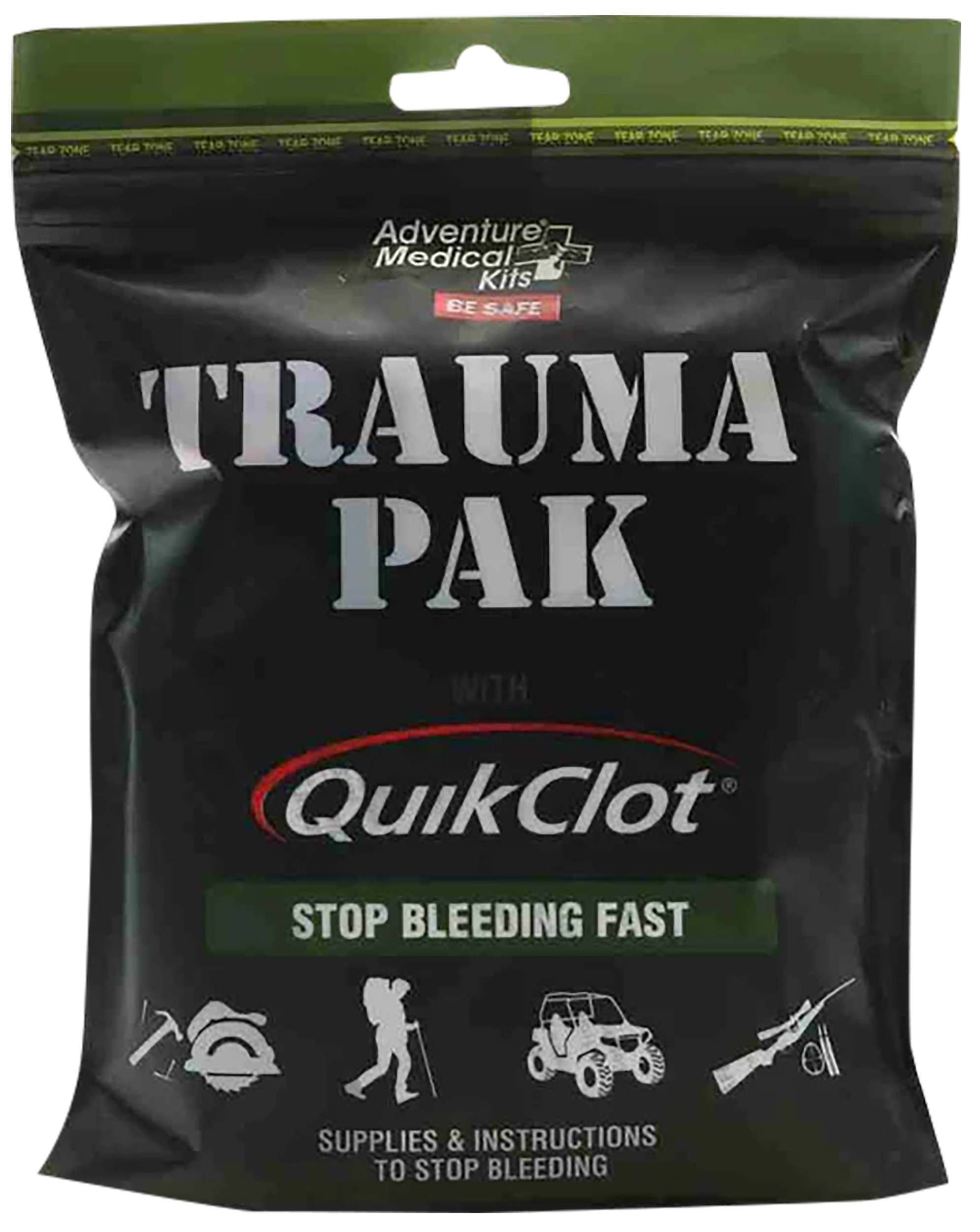 Adventure Medical Kits Trauma Pak with QuikClot 4.4 oz Hemostatic First Aid Kit