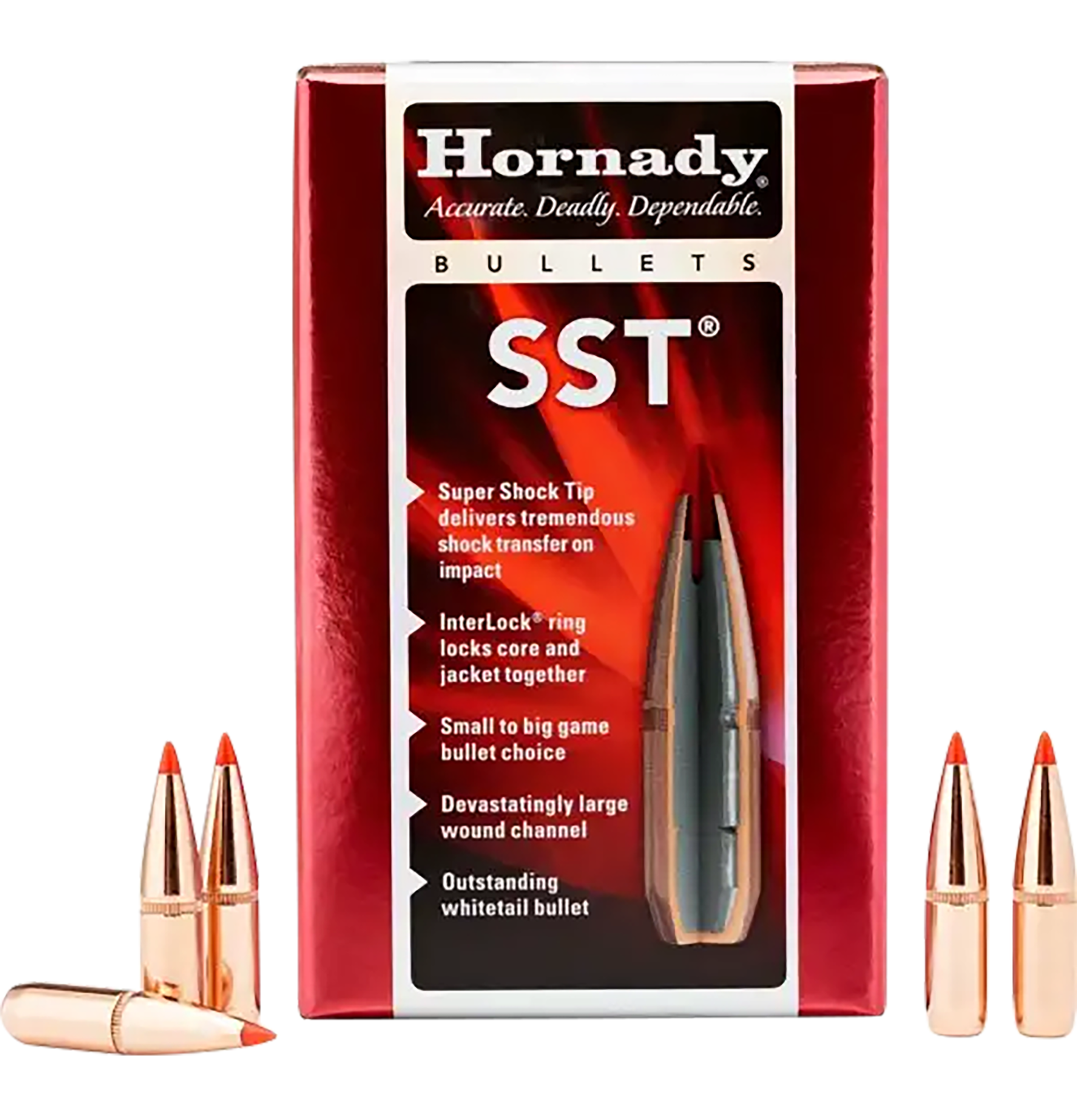 Hornady SST 6.5mm .264 140gr Super Shock Tip Reloading Bullets - 100 Per Box