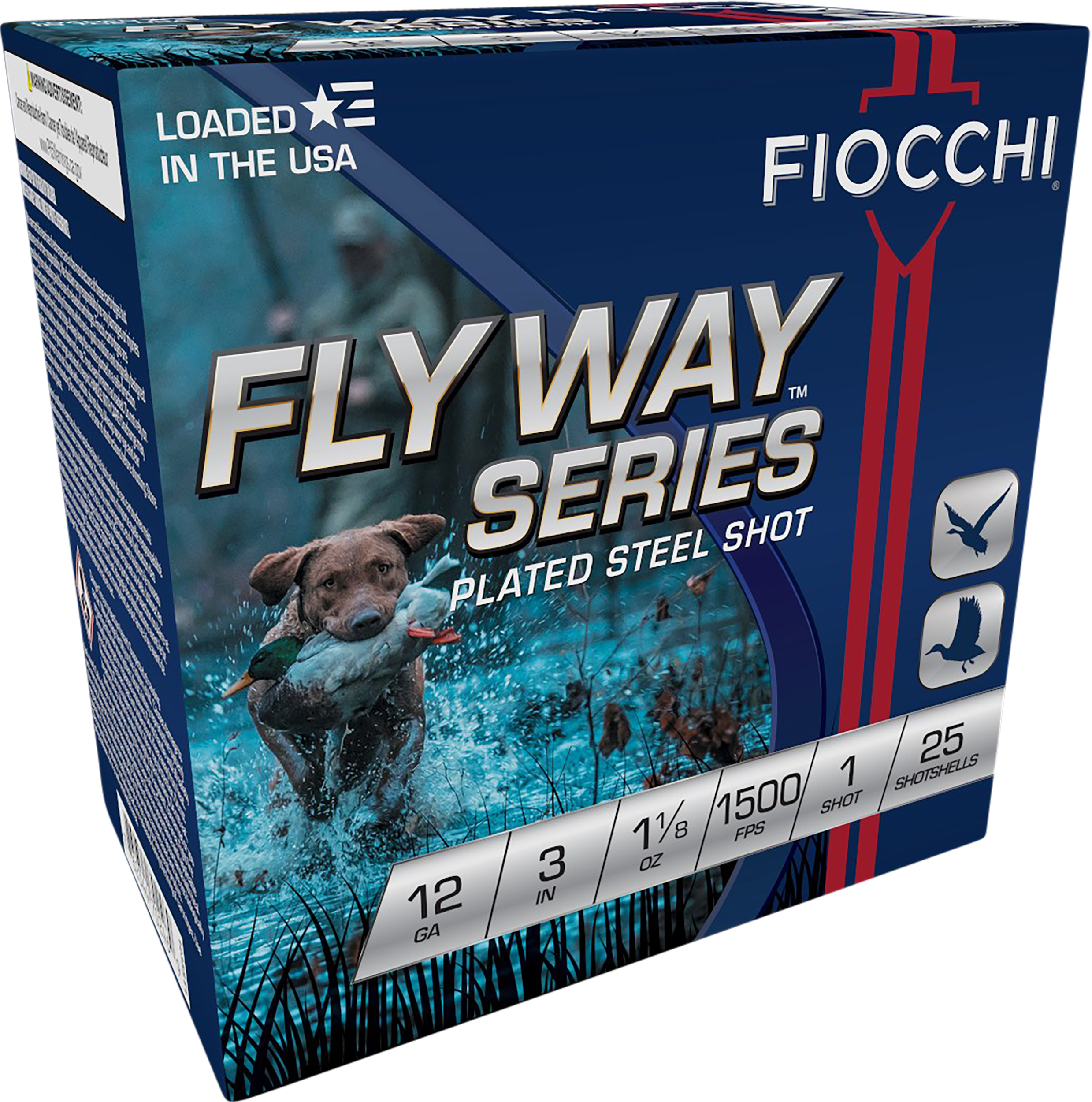 Fiocchi Flyway 12 Gauge 3" 1-1/8 oz #1 Shot 25 Bx/10 Cs - Box or Case