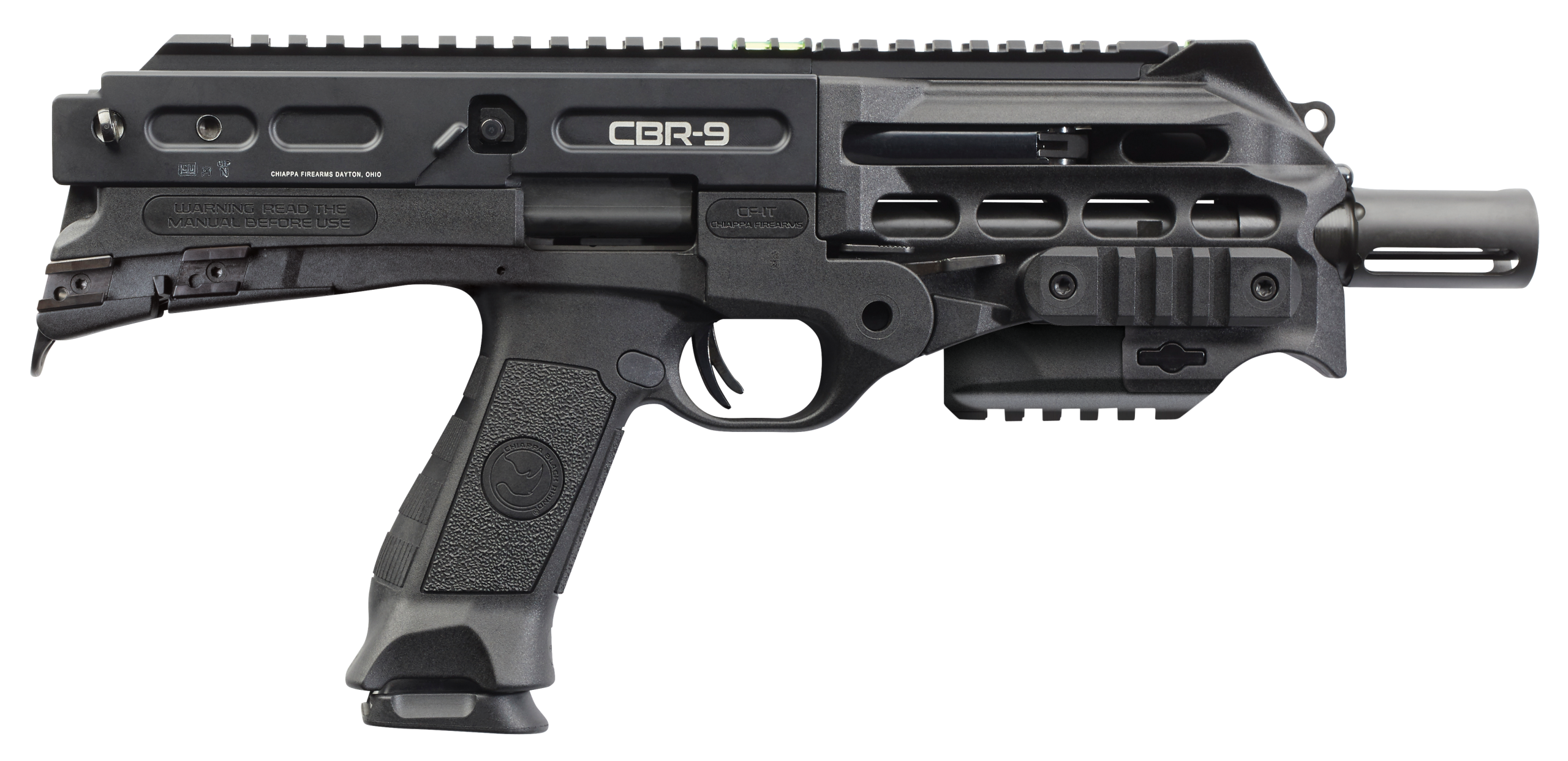 Chiappa Firearms CBR-9 Black Rhino 9mm Luger 9" 18+1 Semi-Auto Pistol - No Brace