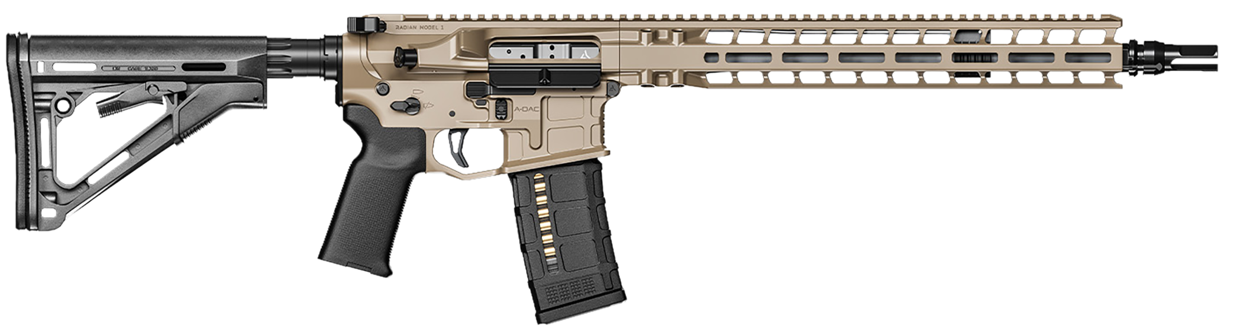 Radian Weapons Model 1 Carbine 223 Wylde 14.50" 30+1 Semi-Auto Rifle - FDE Billet, Pinned & Welded