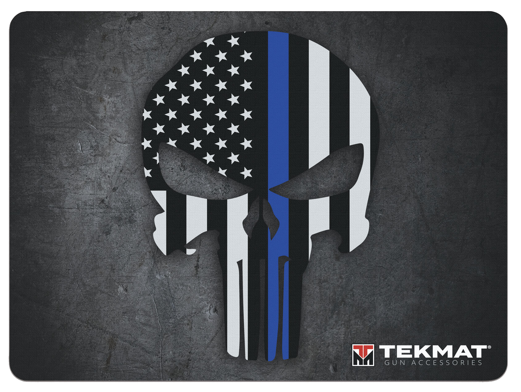 TekMat Ultra 20 Handgun Cleaning Mat 15"x20" Blue Line Punisher Skull