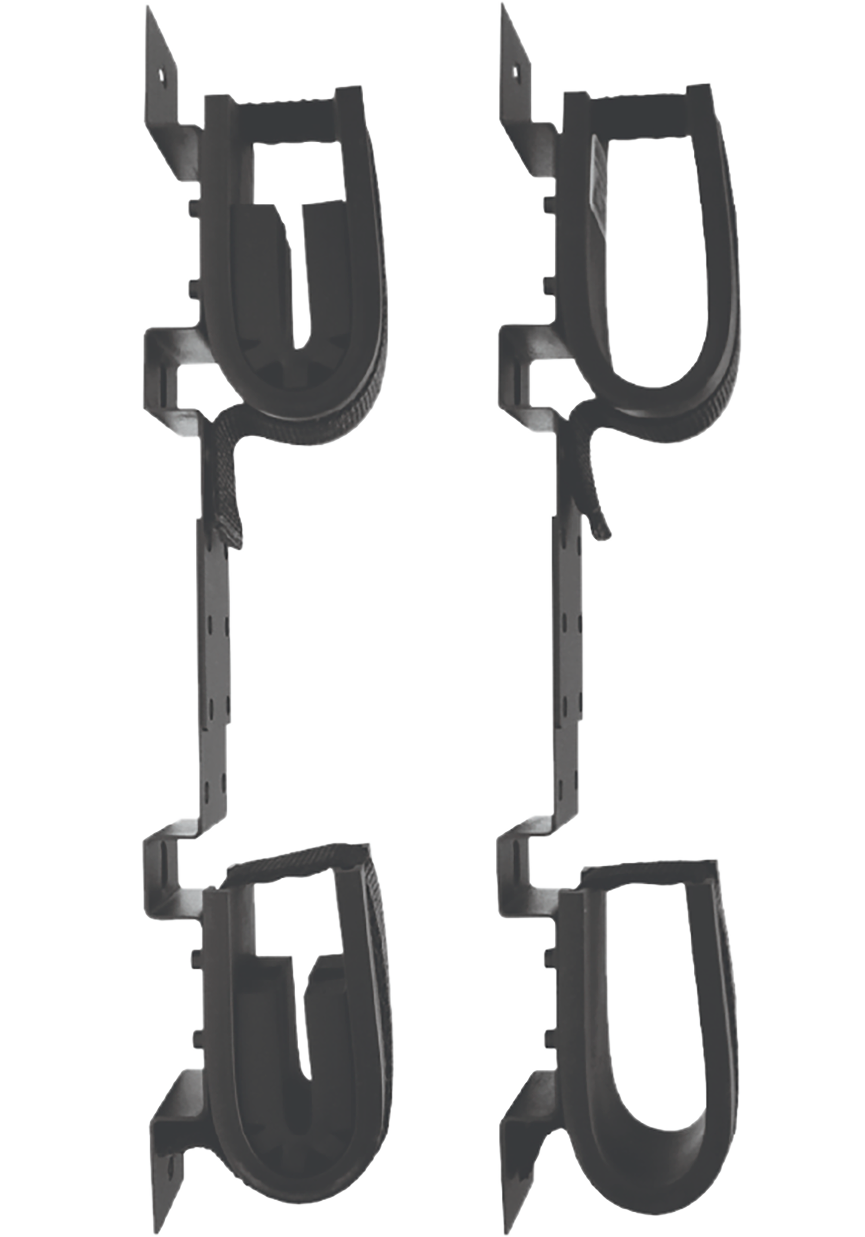 Rugged Gear 10065 Screw Mount Double Hook Black Steel 2 Rifle/Shotgun Gun Rack