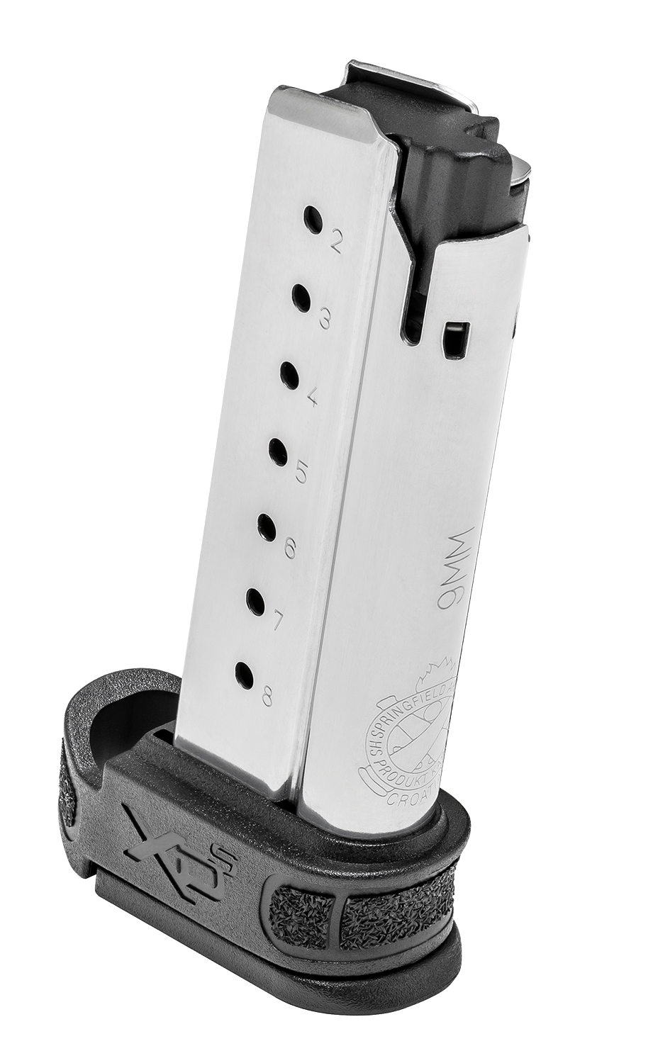 Springfield Armory PI6064 1911 EMP 40 S&W 8-Rd Flush-Fit Stainless Steel Magazine