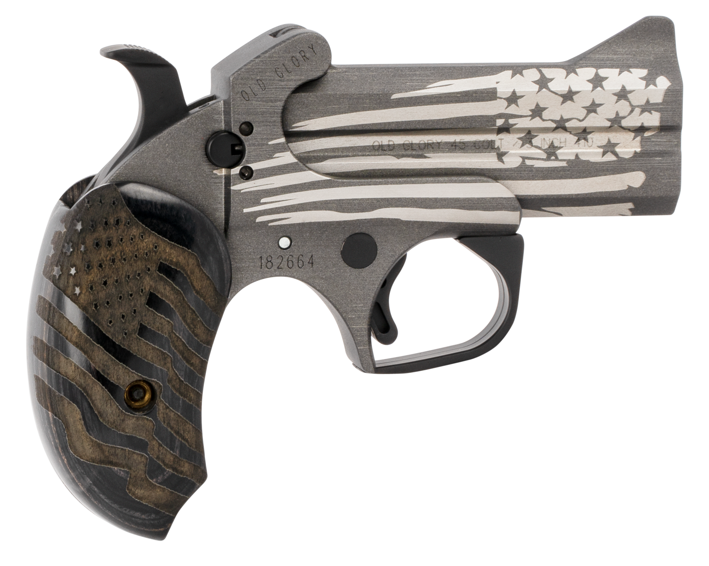 Bond Arms BAOG Old Glory 45 Colt/410 Bore 3.5" 2-Rd Derringer - American Flag Cerakote/Black Ash