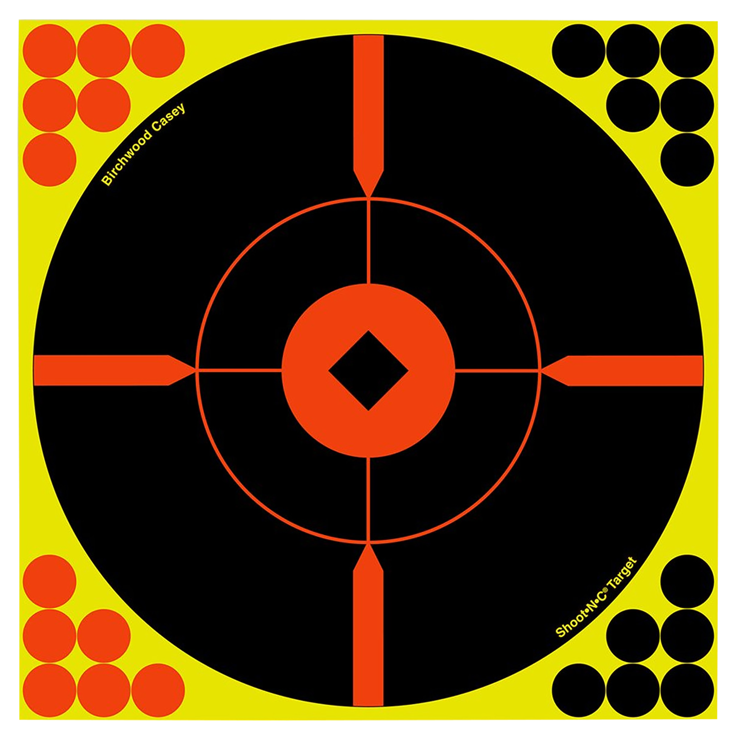 Birchwood Casey Shoot-N-C 8" Bullseye BMW Reactive Paper Target 50-Pack