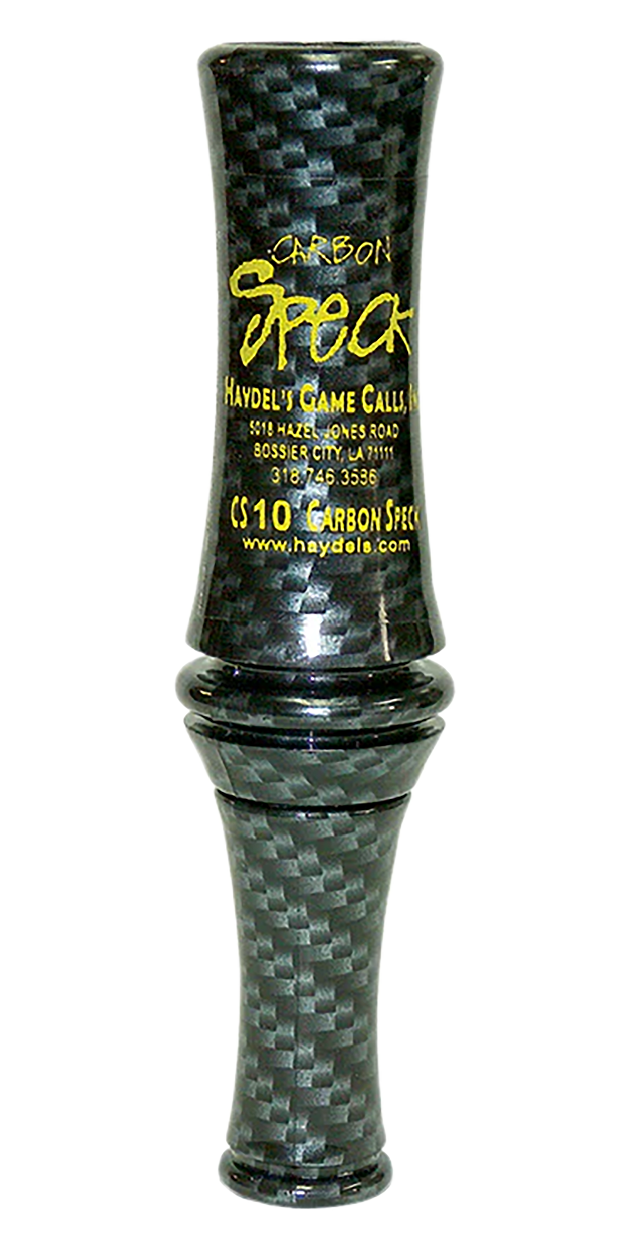 Haydels CS10 Carbon Speck Single Reed Open Call Specklebelly Goose Call - Black Carbon