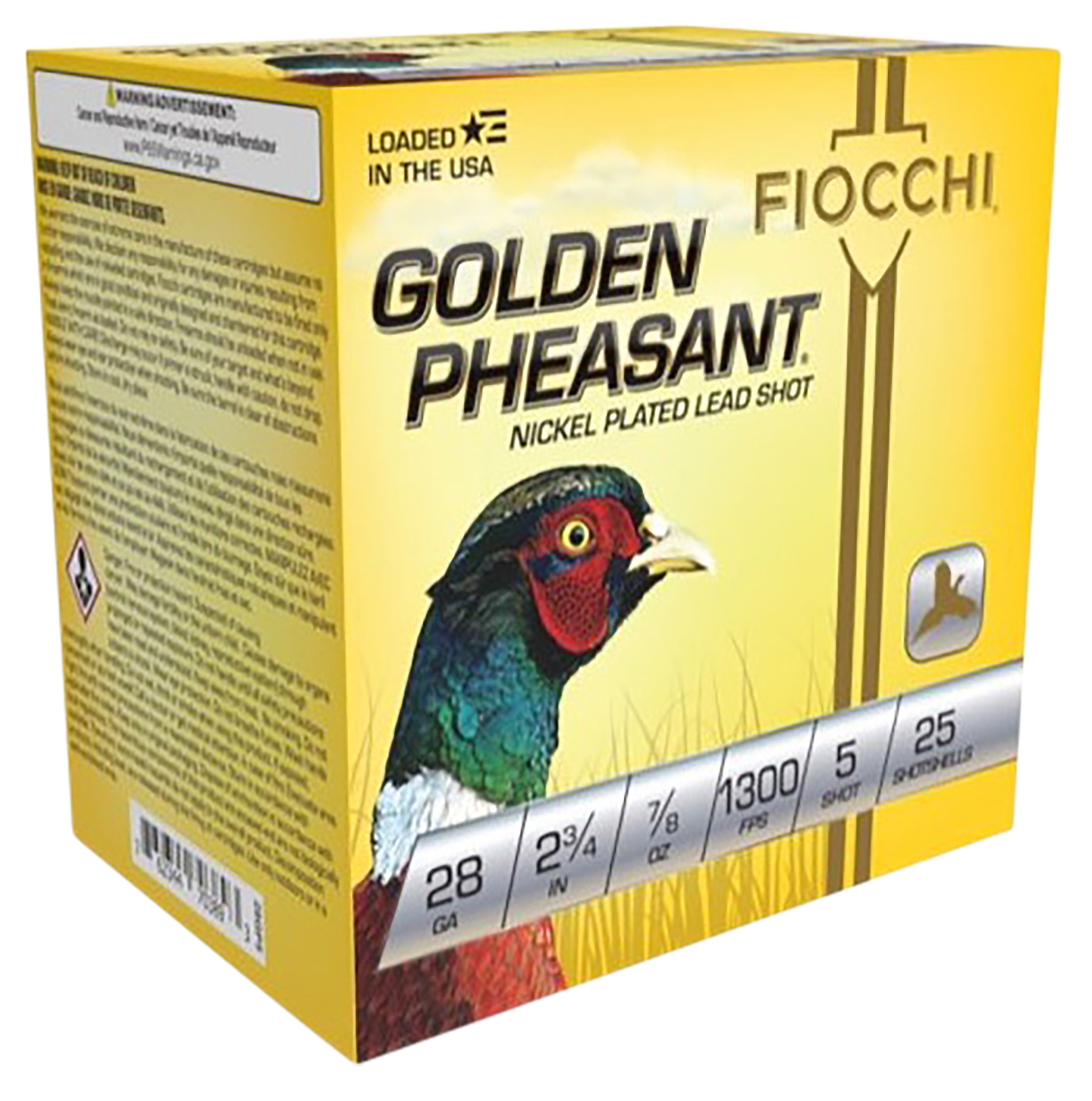 Fiocchi Golden Pheasant Extrema 28 Gauge 2.75" 7/8oz 5 Shot - Box or Case