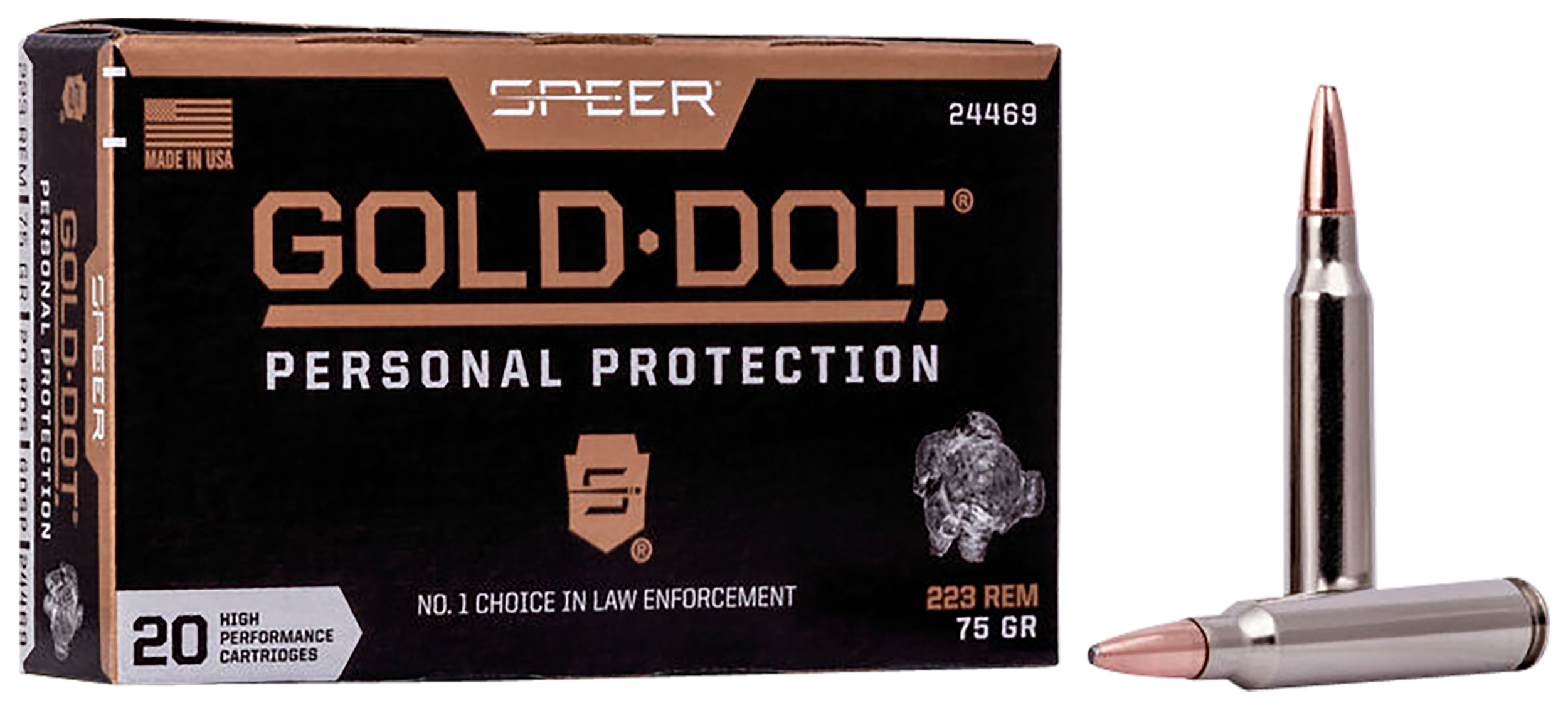 Speer Ammo Gold Dot Personal Protection .223 Rem 75gr Soft Point - Box or Case
