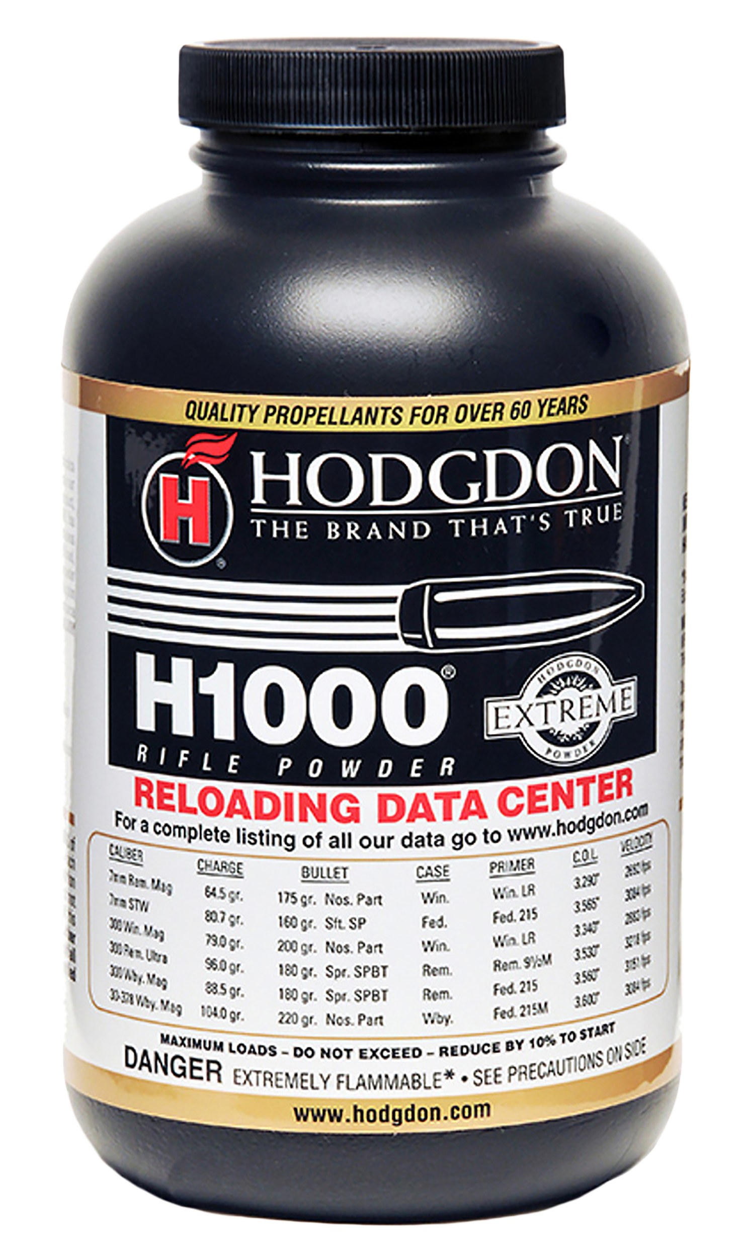 Hodgdon H1000 Extreme Rifle Powder 1 lb Multi-Caliber