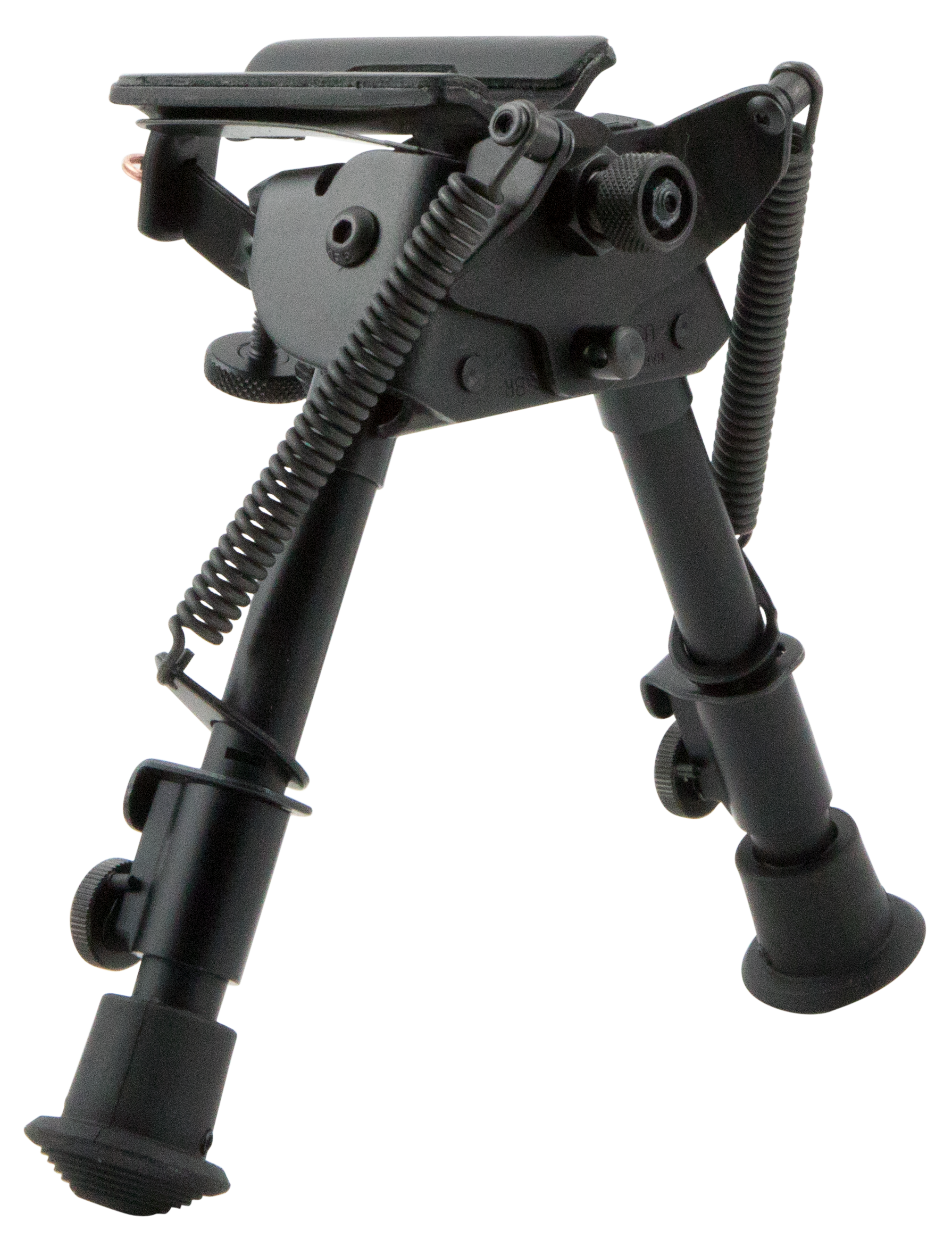 Harris S-BR Swivel Bipod 6-9" Swivel Stud Steel/Aluminum Rubber Feet - Black