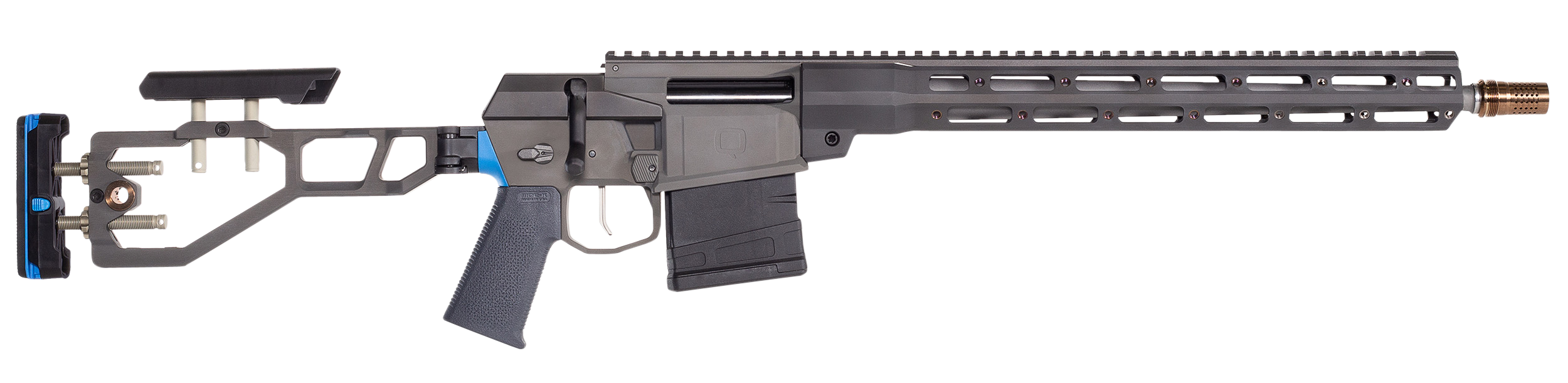 Q LLC The Fix 308 Win 16" 10+1 Bolt Action Rifle - Blue Accents