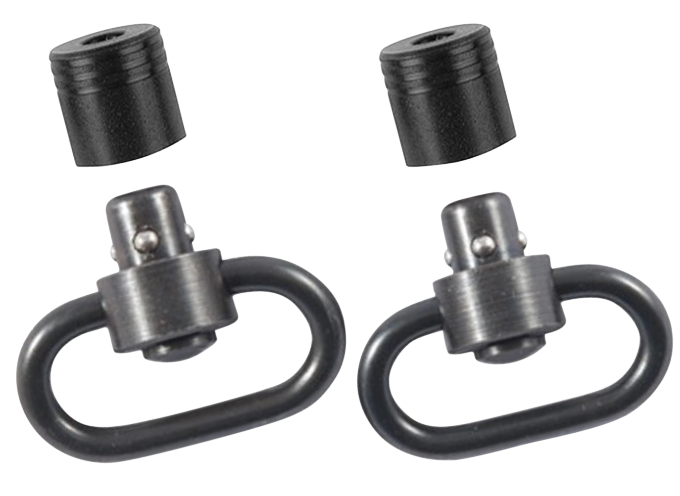 Outdoor Connection PBS19122 Push Button Swivel Set 1.25" Black Steel