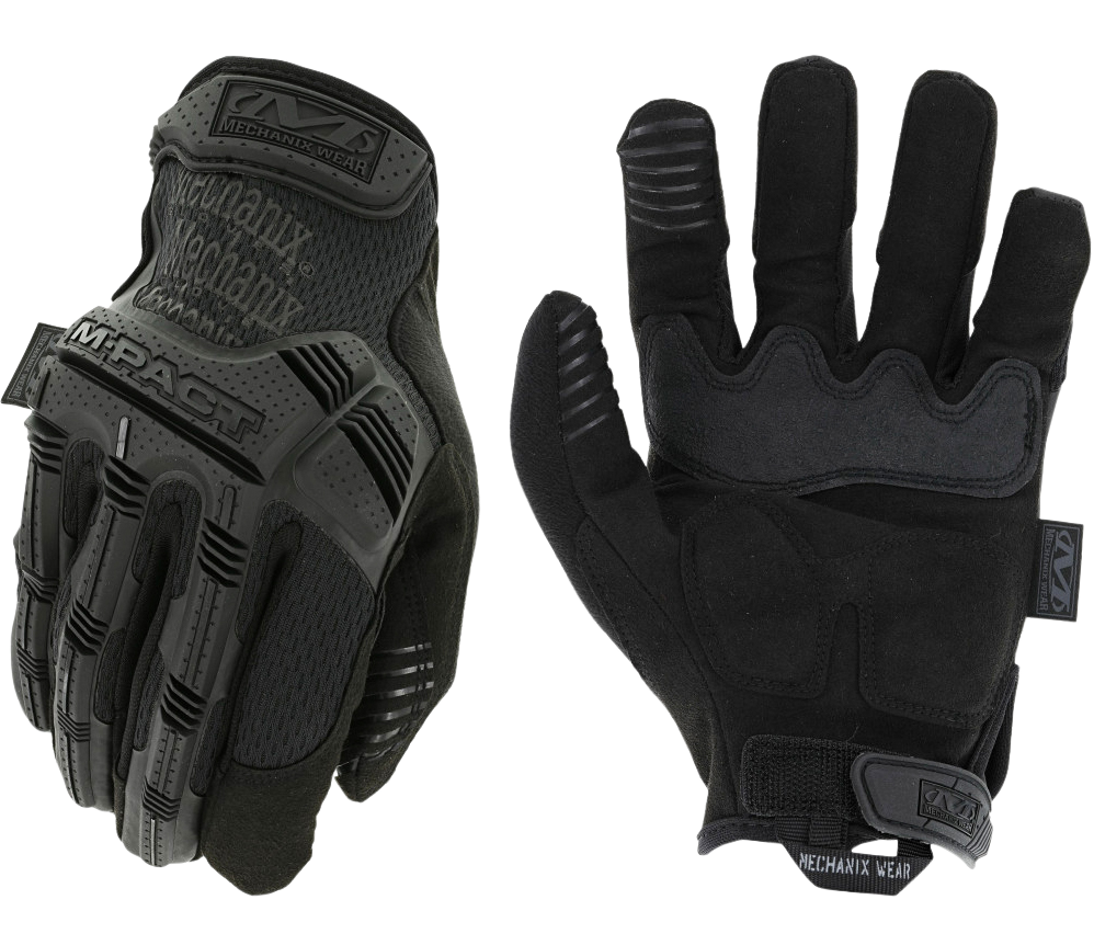 Mechanix Wear M-Pact Covert Black Synthetic Leather Armortex Medium Tactical Gloves