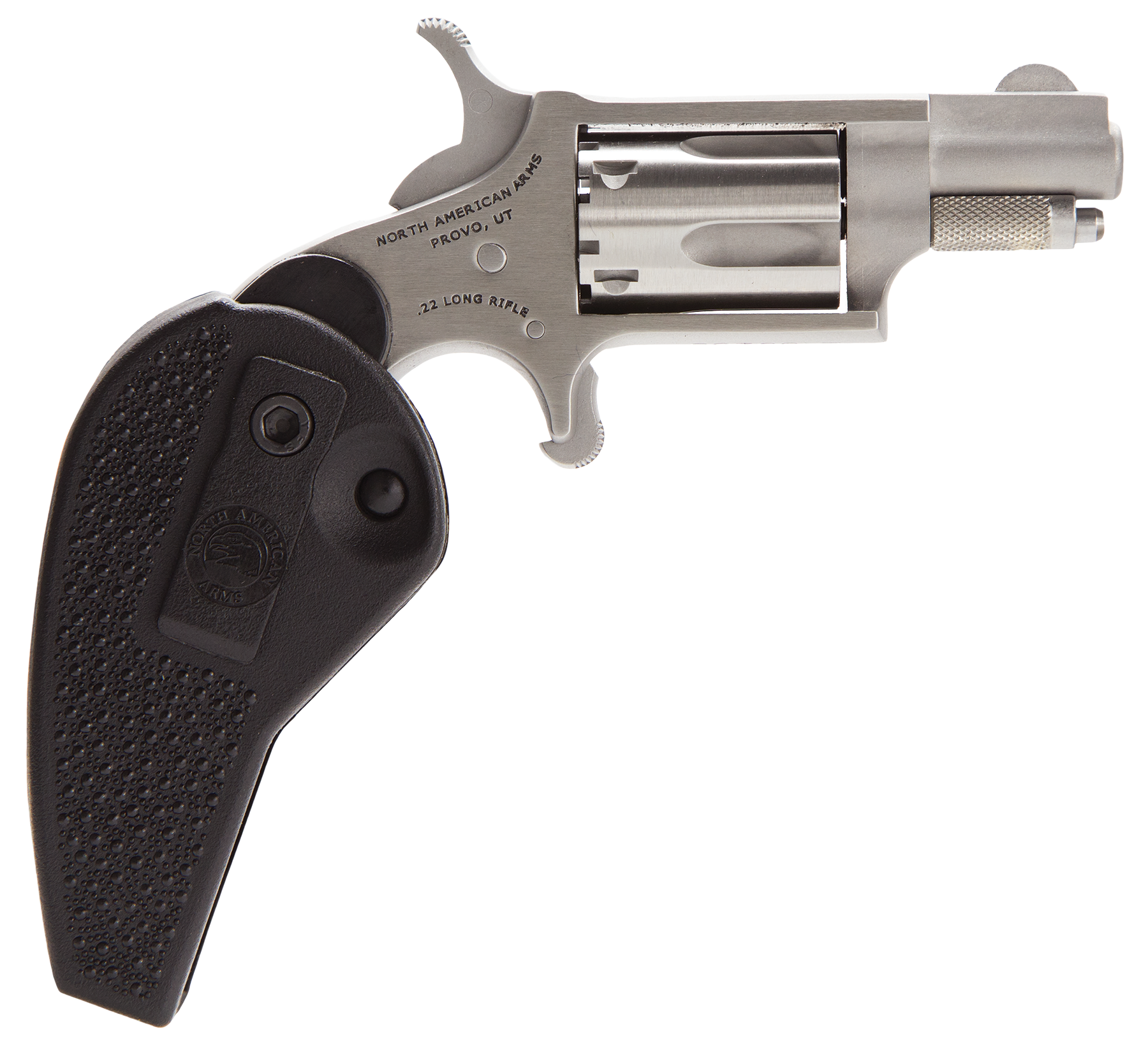 North American Arms 22LRHG Mini-Revolver 22 LR 1.13" 5-Shot SAO Revolver - Black Synthetic Holster Grip