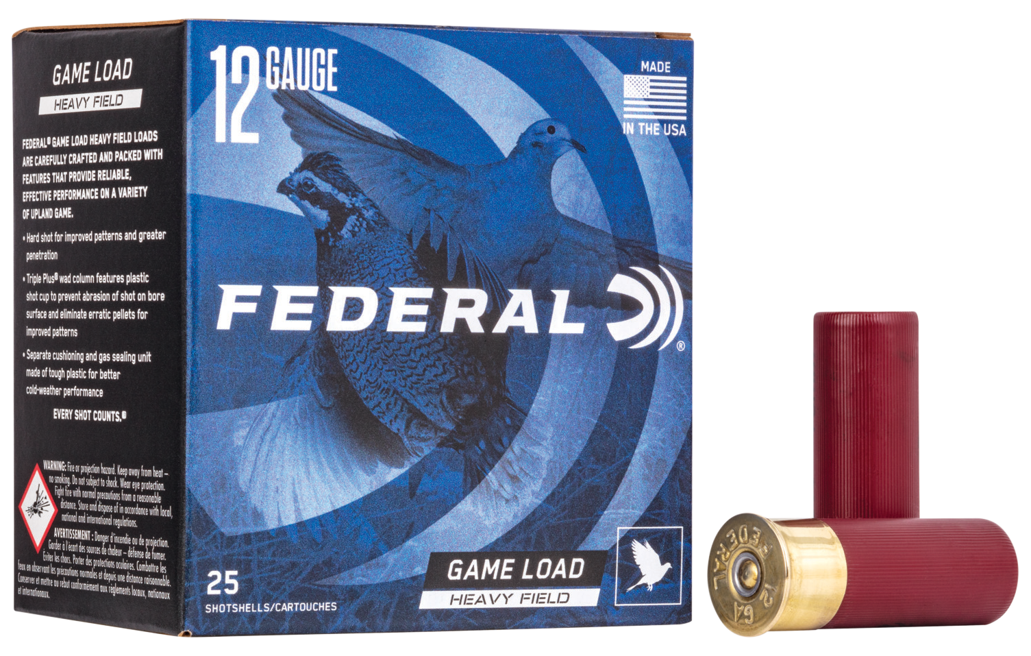 Federal Game-Shok Heavy Field 12 Gauge 2.75" 1 1/8 oz 6 Shot 25 Rd - Box or Case