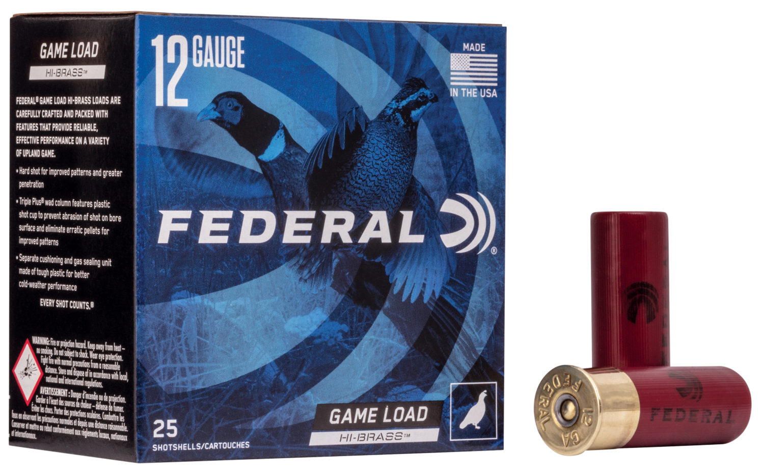 Federal Game-Shok High Brass 12 Gauge 2.75" 1-1/4 oz #6 Shot 25 Rd - Box or Case