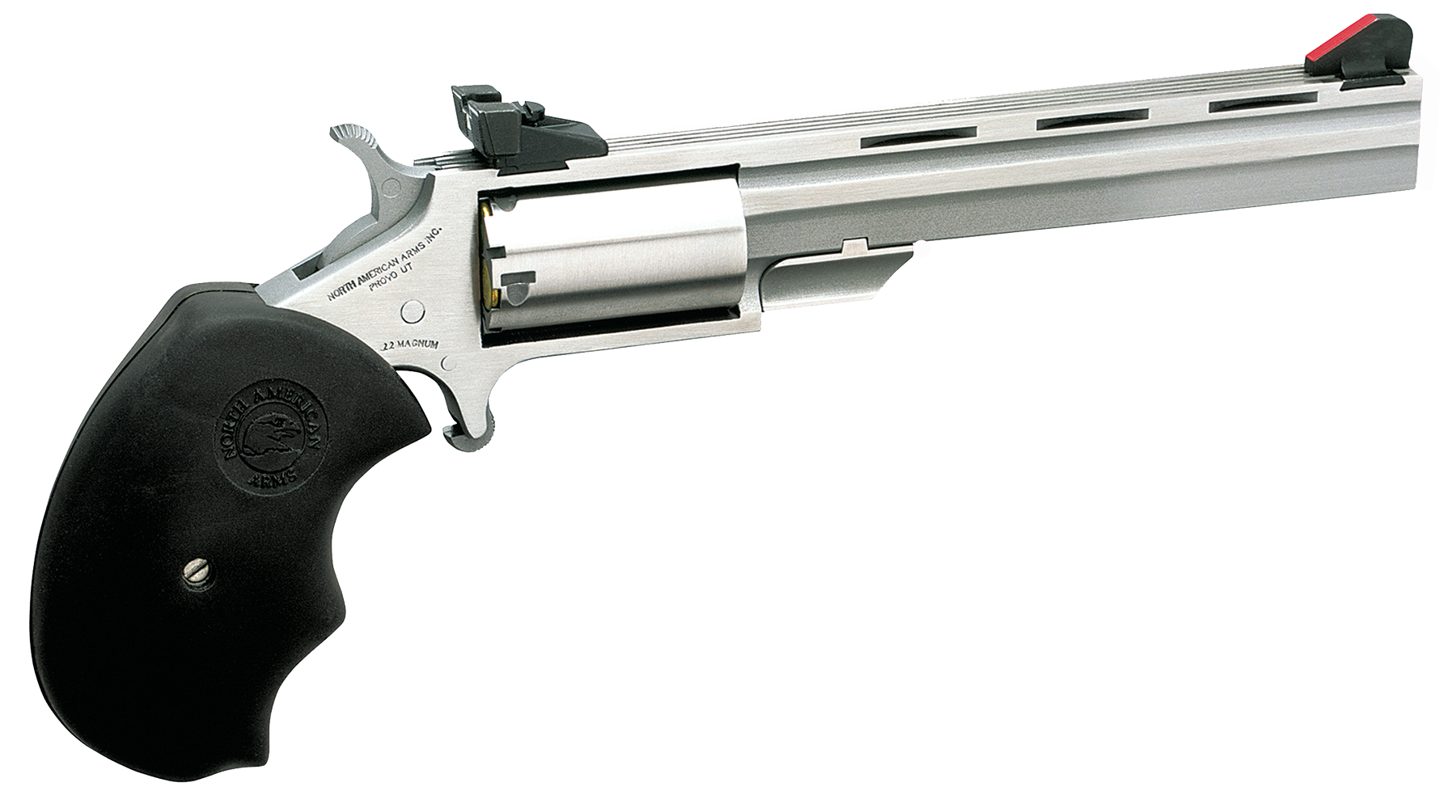 NAA Mini-Master 22 WMR 4" 5-Shot SAO Revolver - CA Compliant